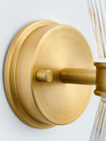 John Lewis Cuthbert ribbed glass wall light antique brass (British brand)