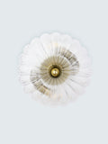 John Lewis Lily glass ceiling light clear antique brass, imported from the UK