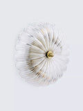 John Lewis Lily glass ceiling light clear antique brass, imported from the UK