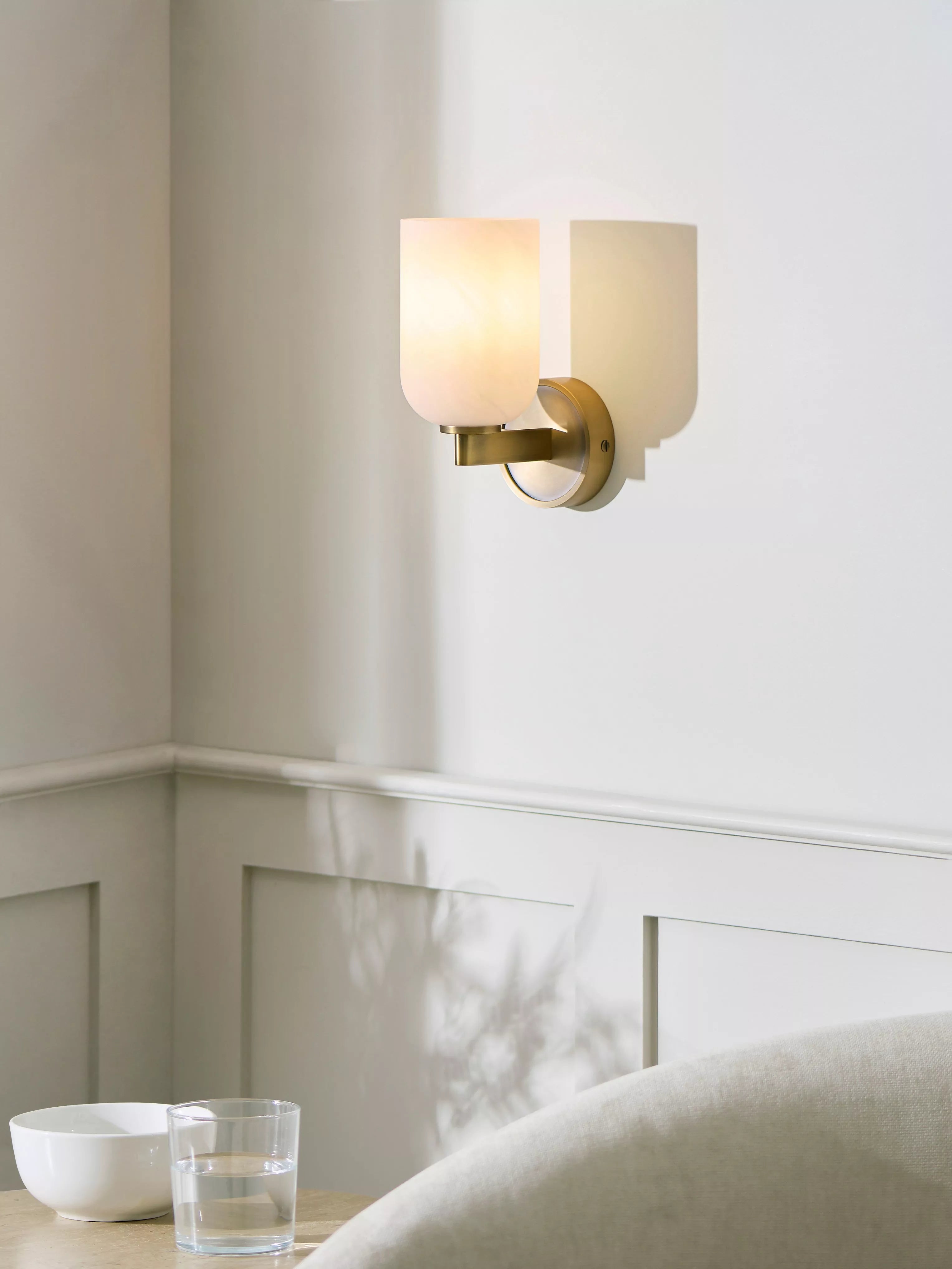John Lewis Samir wall light warm matt antique brass - British product