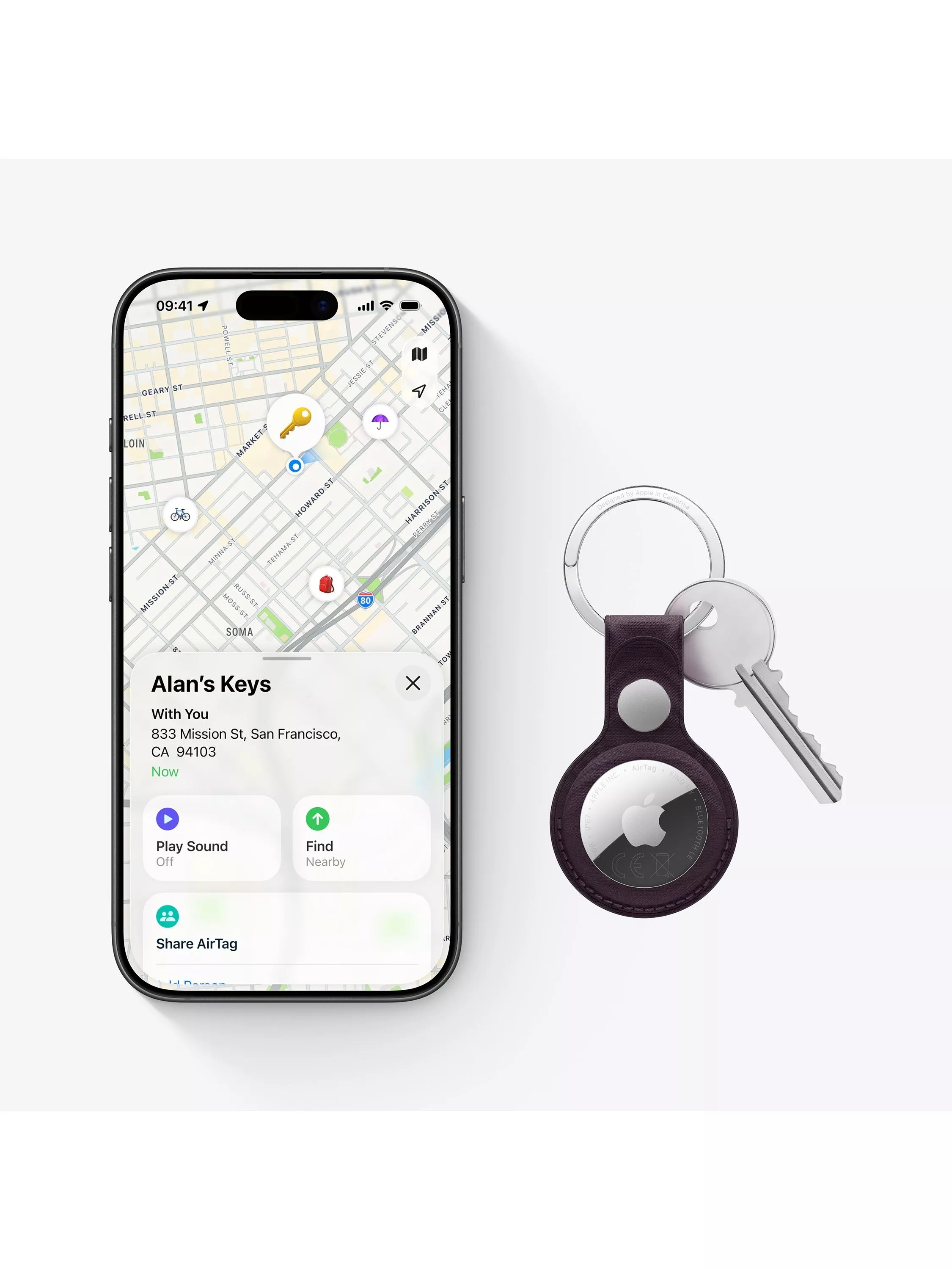 Apple AirTag 2nd Generation Bluetooth tracker 1 pack (British brand)