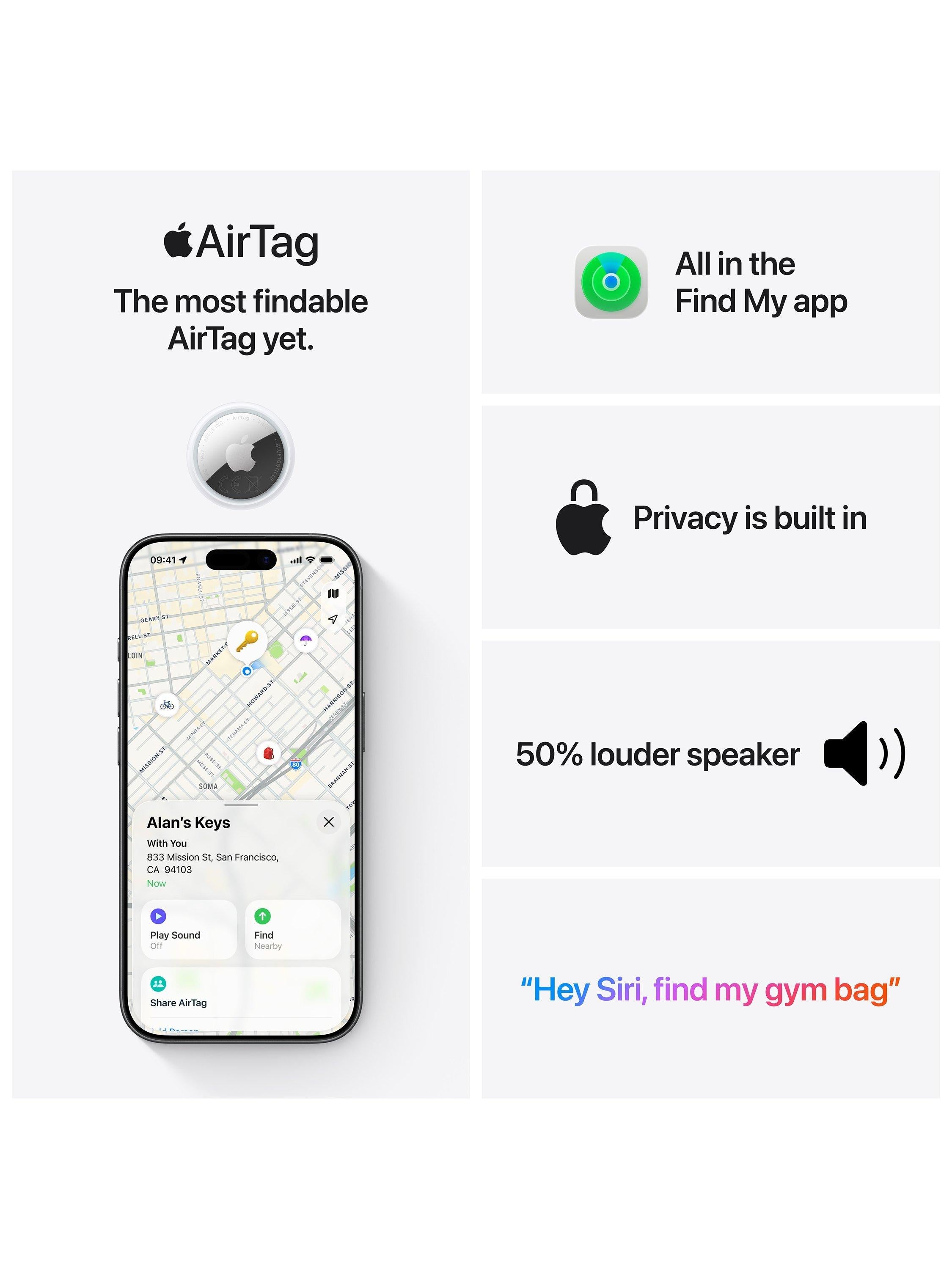 Apple AirTag 4 pack (2nd gen) Bluetooth tracker imported from the UK