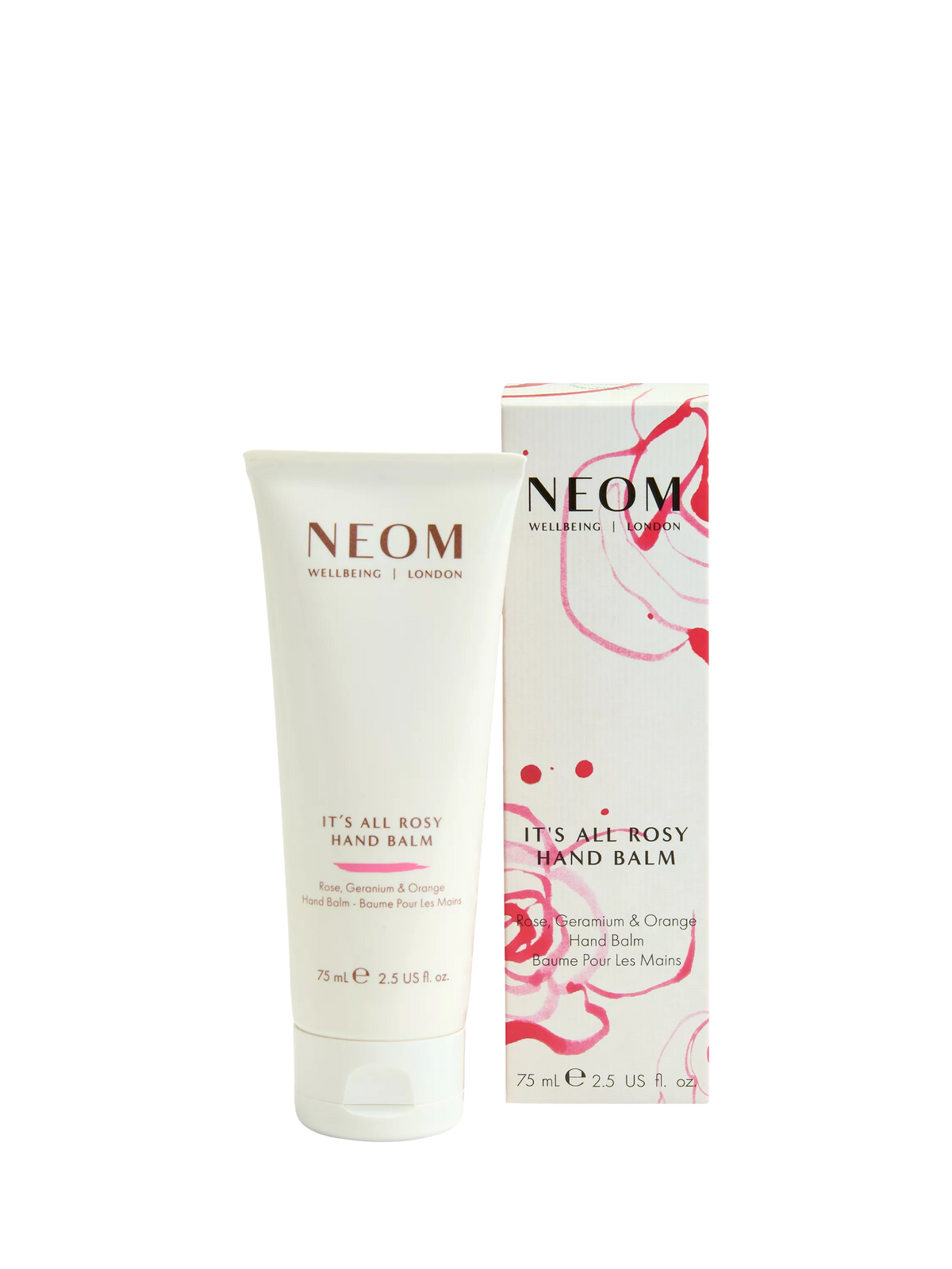 NEOM Its All Rosy hand balm 75ml, imported from the UK