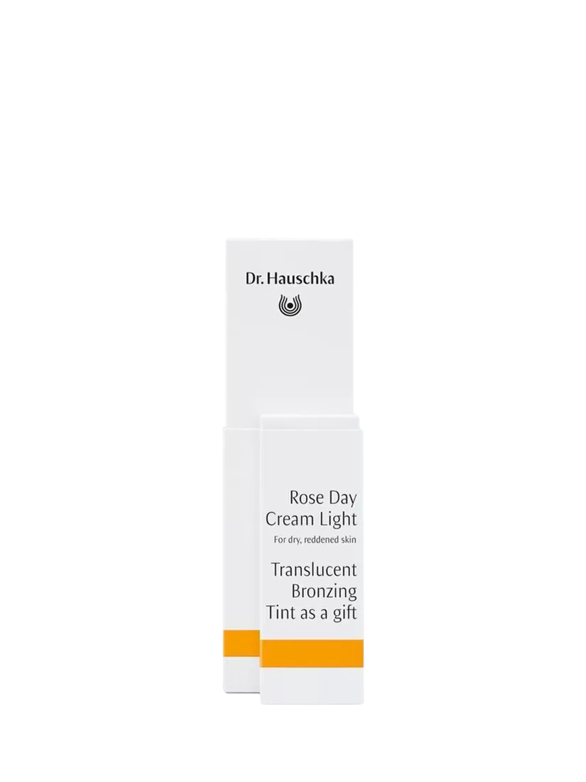Dr Hauschka skincare gift set with rose cream and bronzing tint, UK version