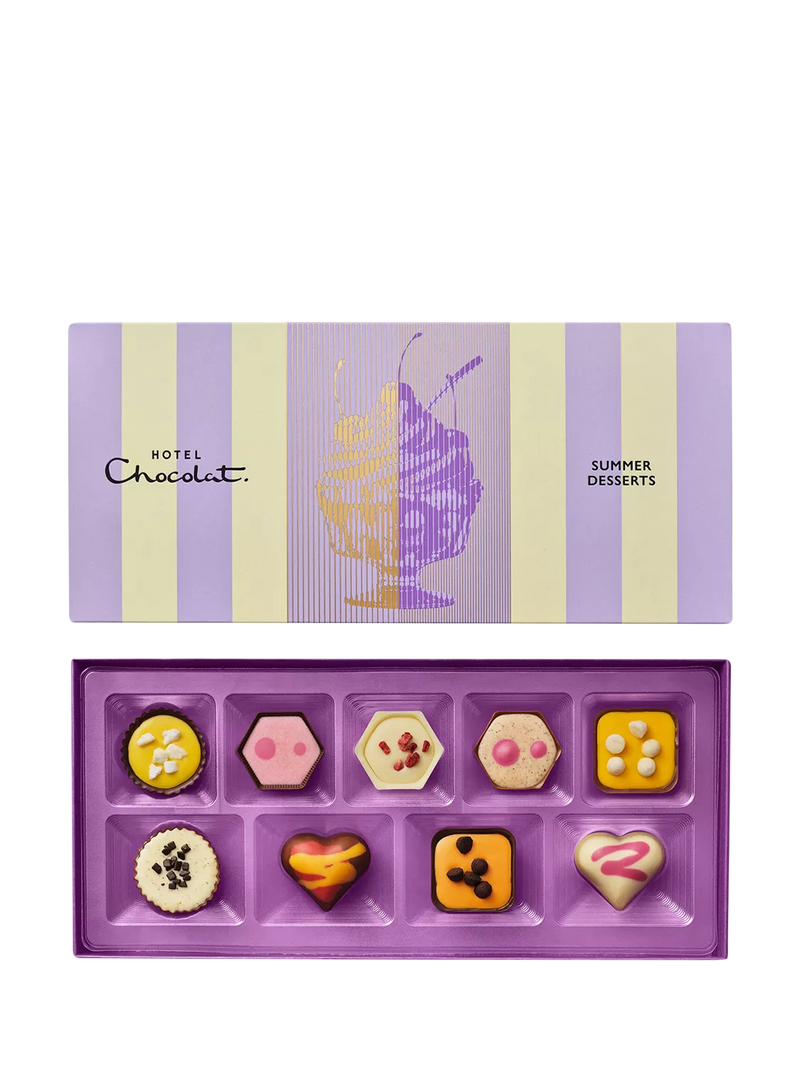 Hotel Chocolat Summer Desserts Chocolate Box 120g, imported from the UK