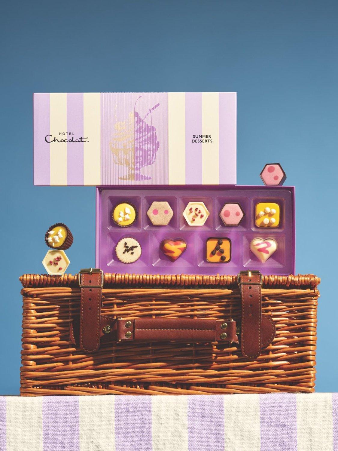 Hotel Chocolat Summer Desserts Chocolate Box 120g, imported from the UK