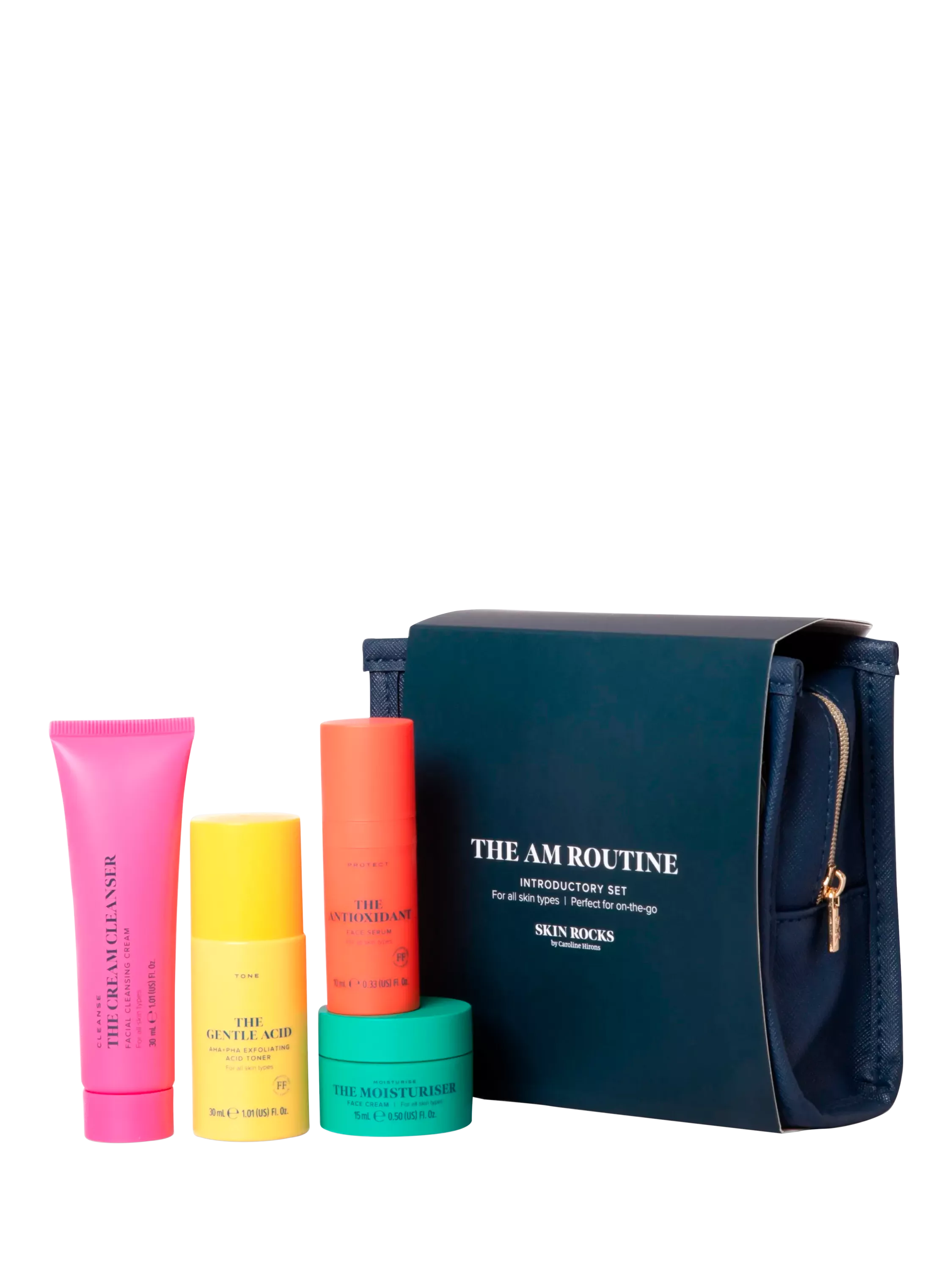Skin Rocks AM Routine mini skincare gift set, UK version