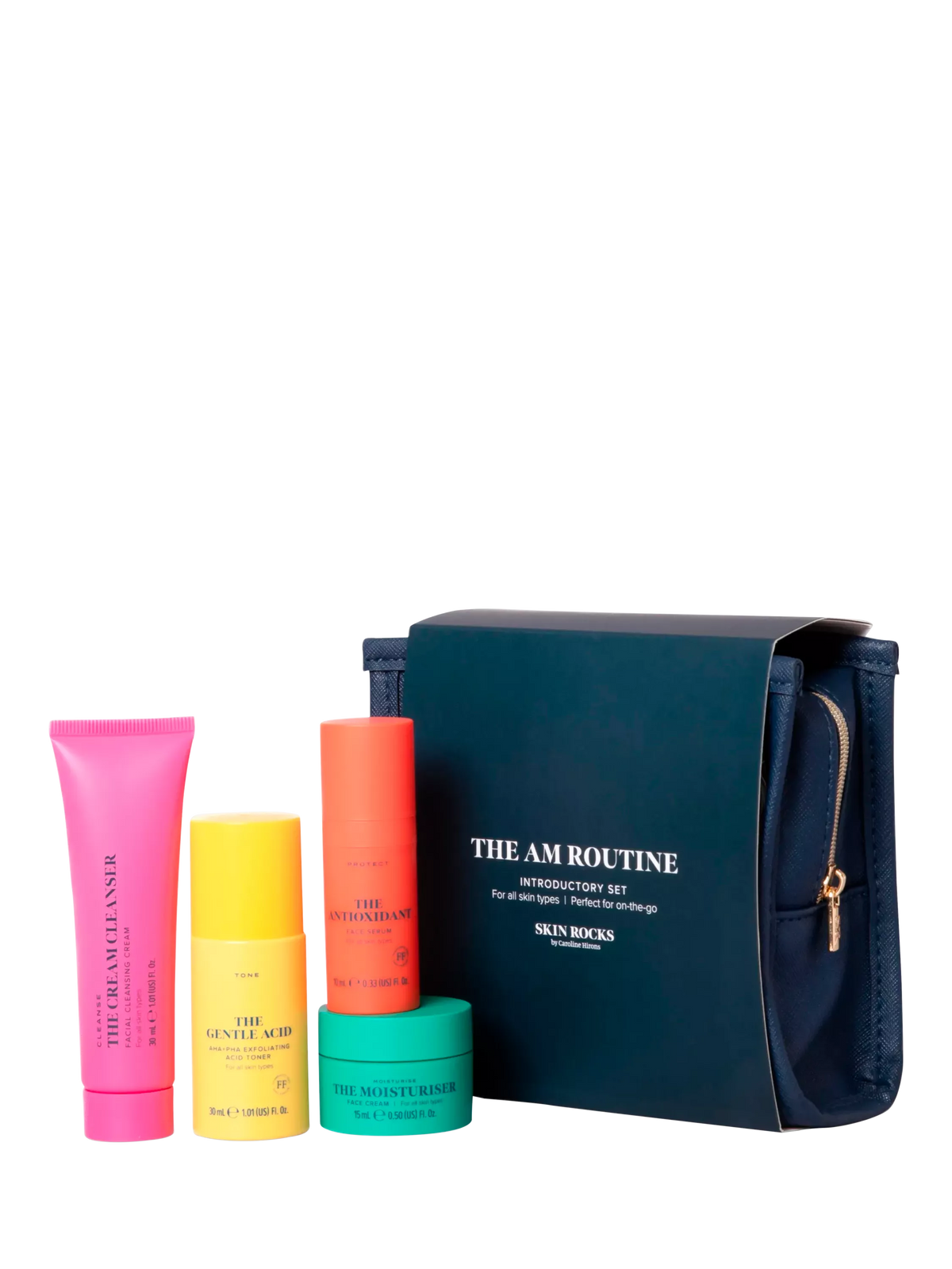 Skin Rocks AM Routine mini skincare gift set, UK version
