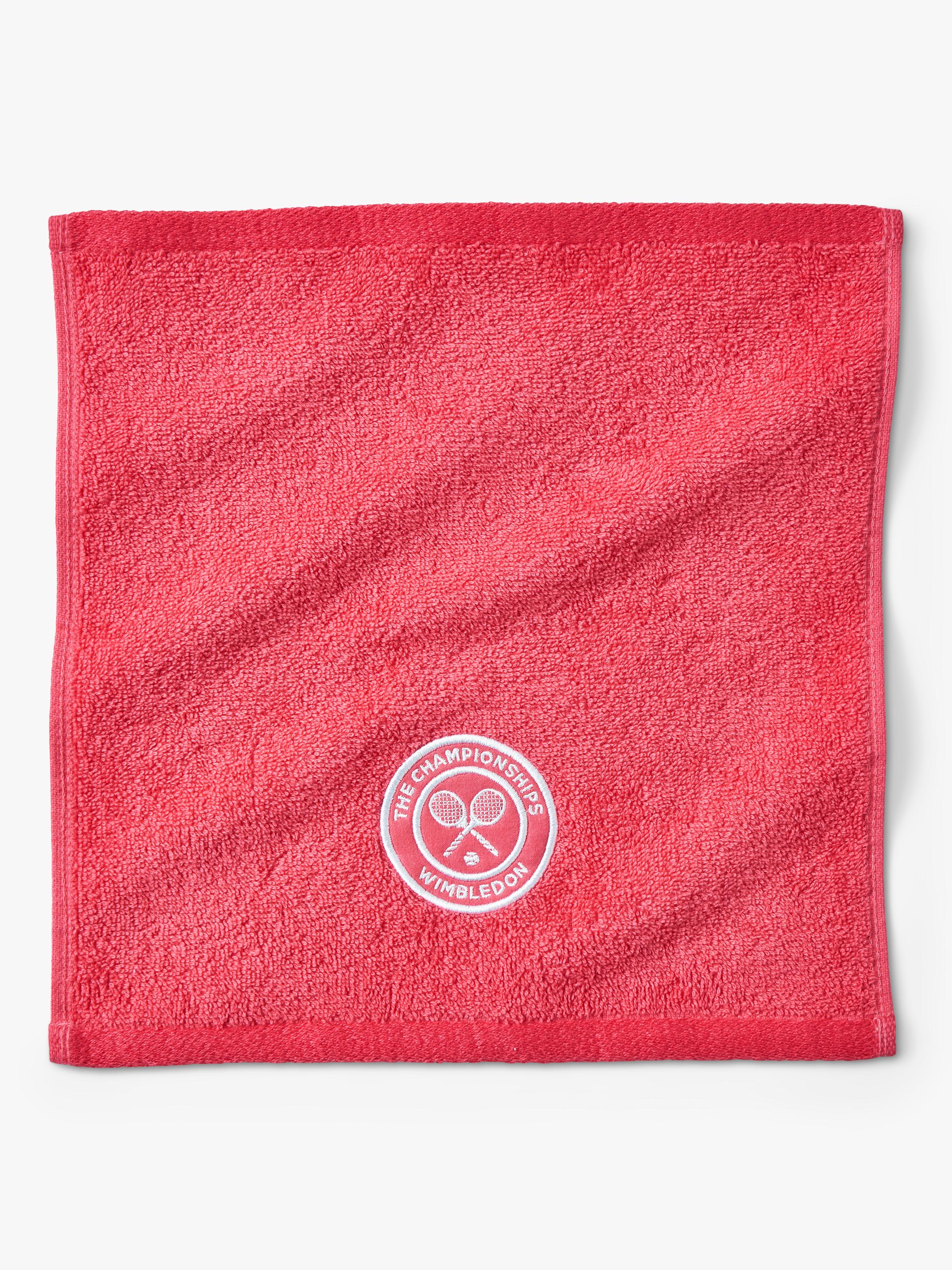 Christy Wimbledon face cloths pack of two strawberry pink (British brand)