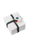 Christy Wimbledon face cloths pack of 5 white cotton, UK version