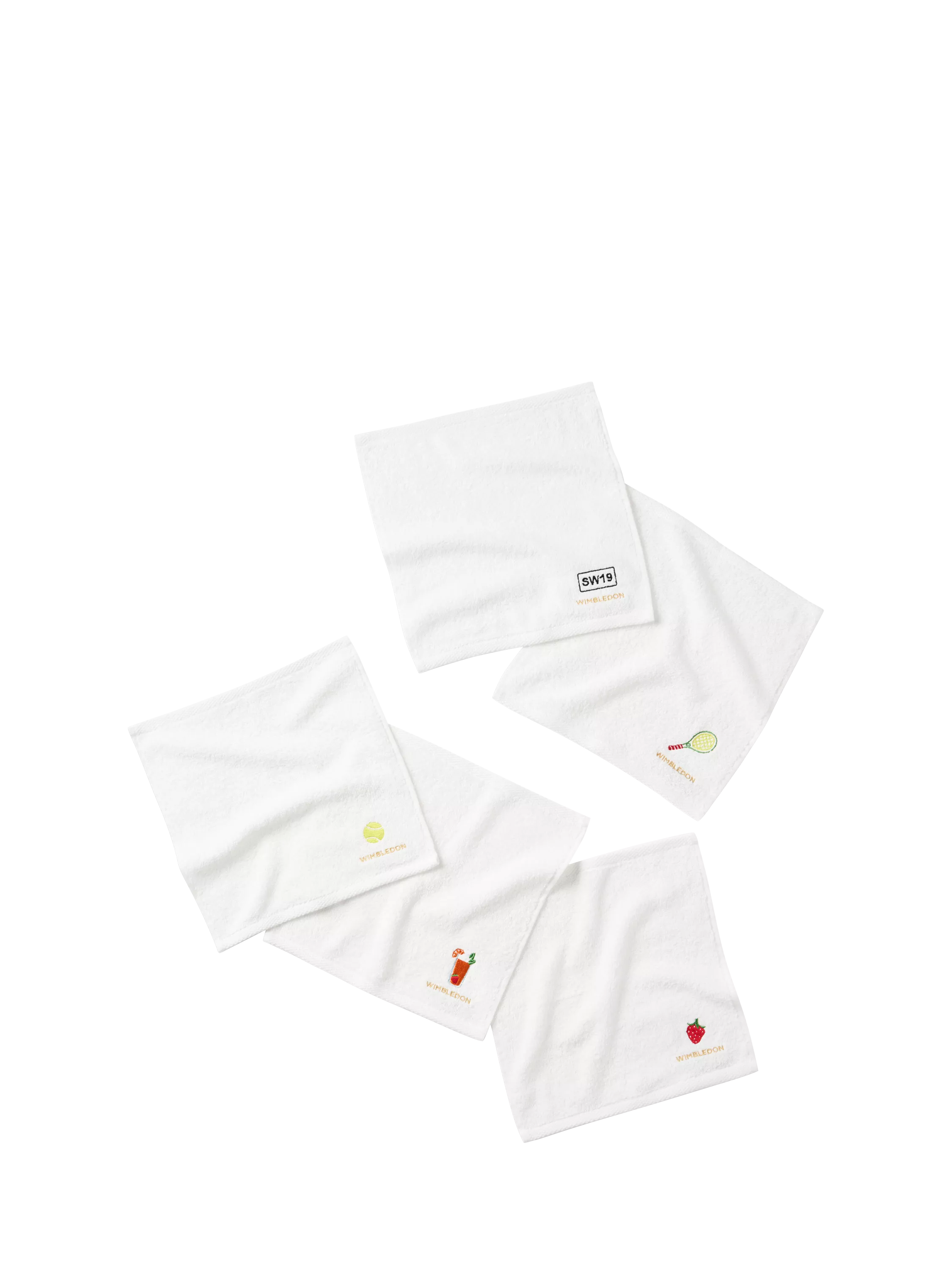 Christy Wimbledon face cloths pack of 5 white cotton, UK version