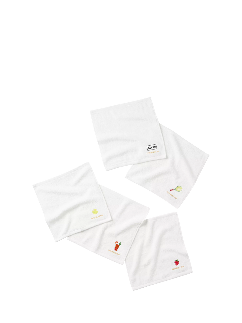 Christy Wimbledon face cloths pack of 5 white cotton, UK version