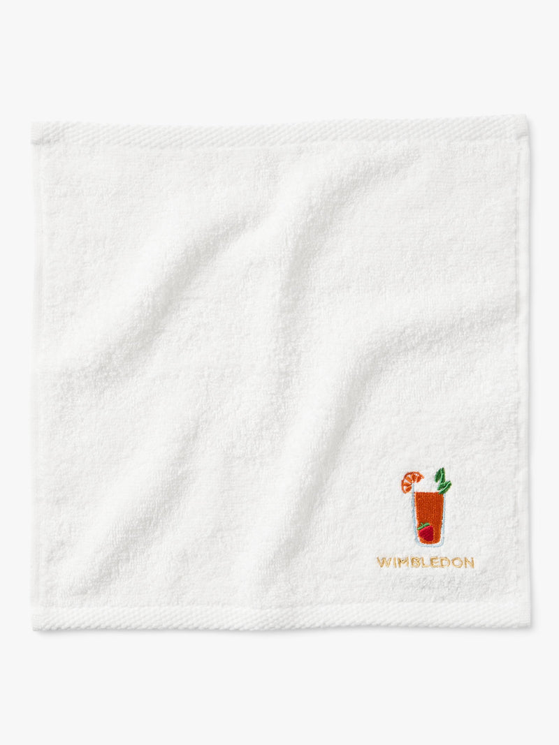 Christy Wimbledon face cloths pack of 5 white cotton, UK version