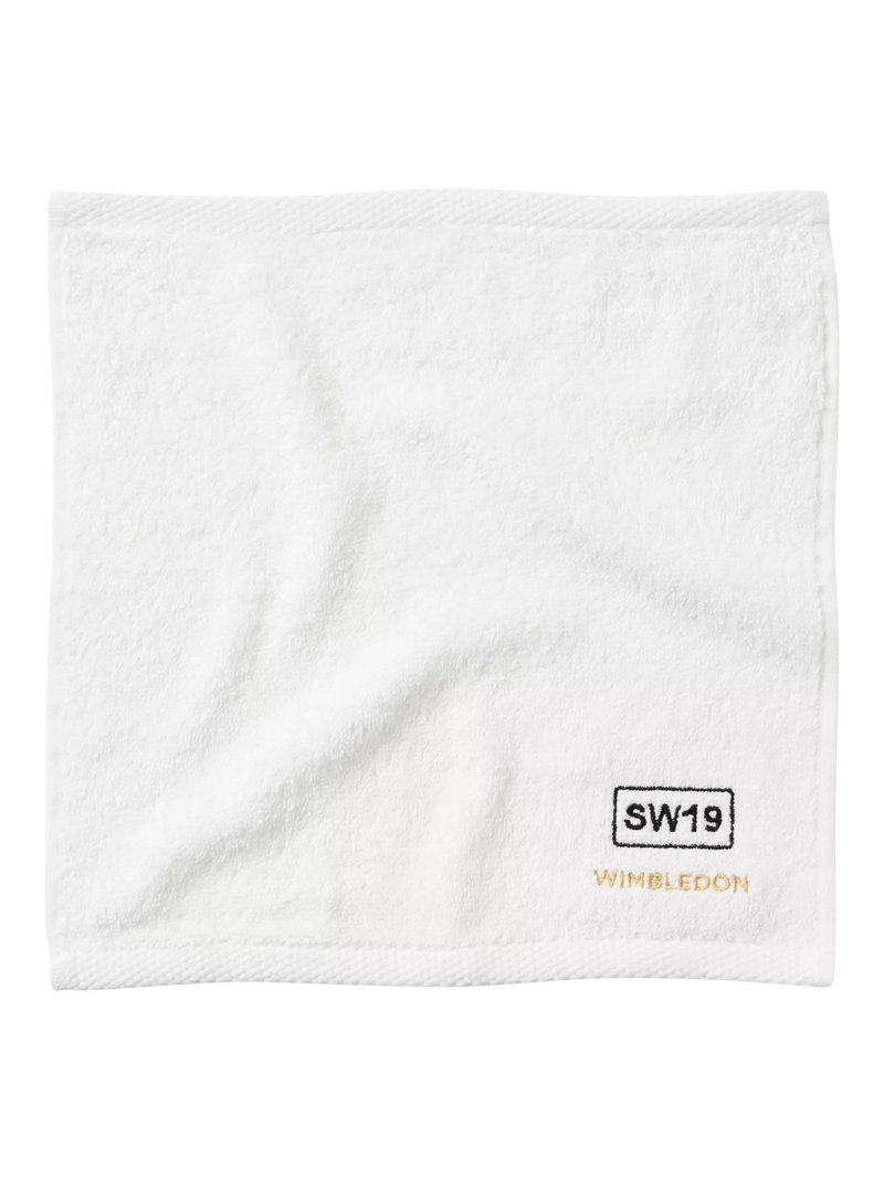 Christy Wimbledon face cloths pack of 5 white cotton, UK version