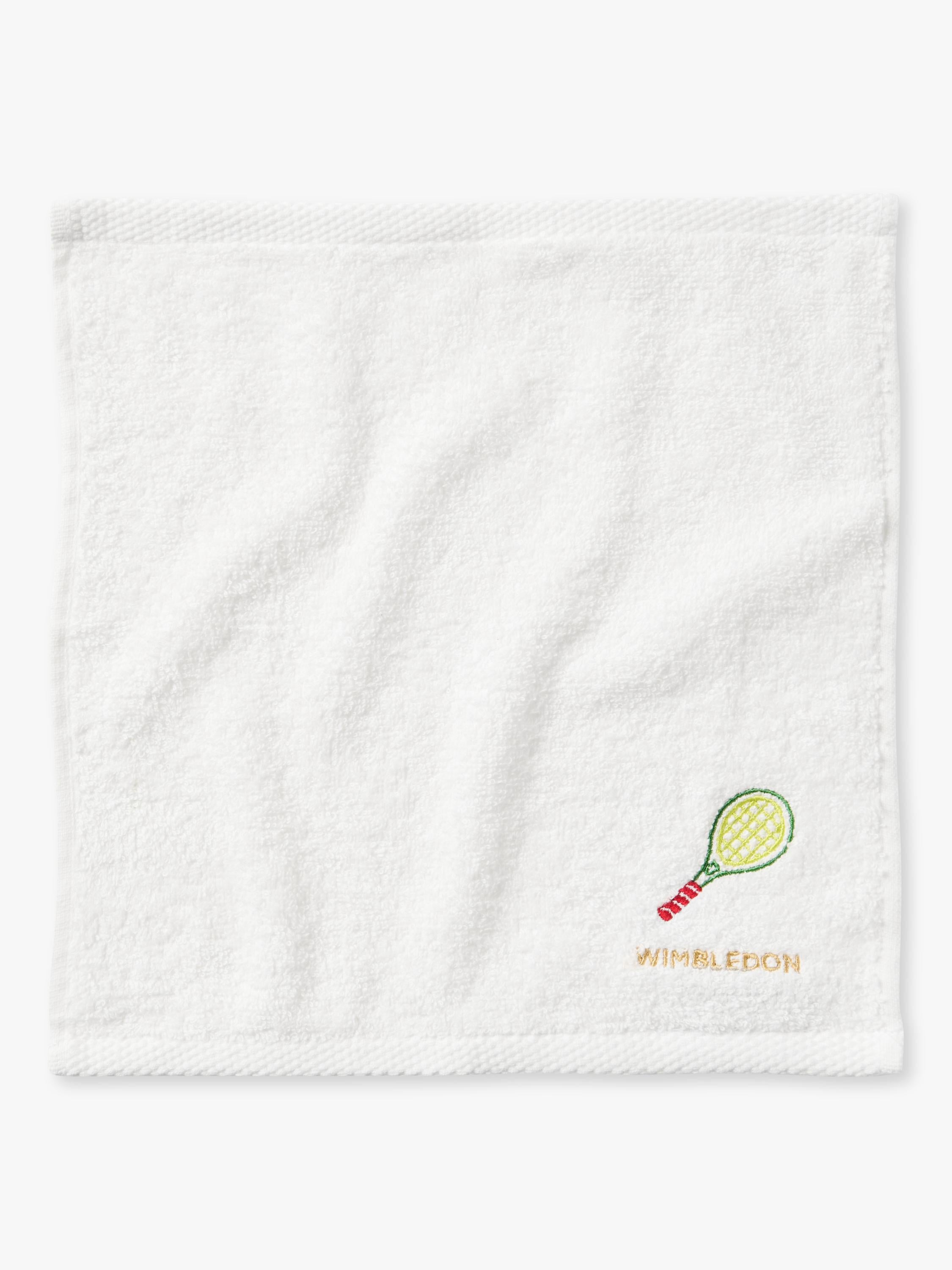 Christy Wimbledon face cloths pack of 5 white cotton, UK version