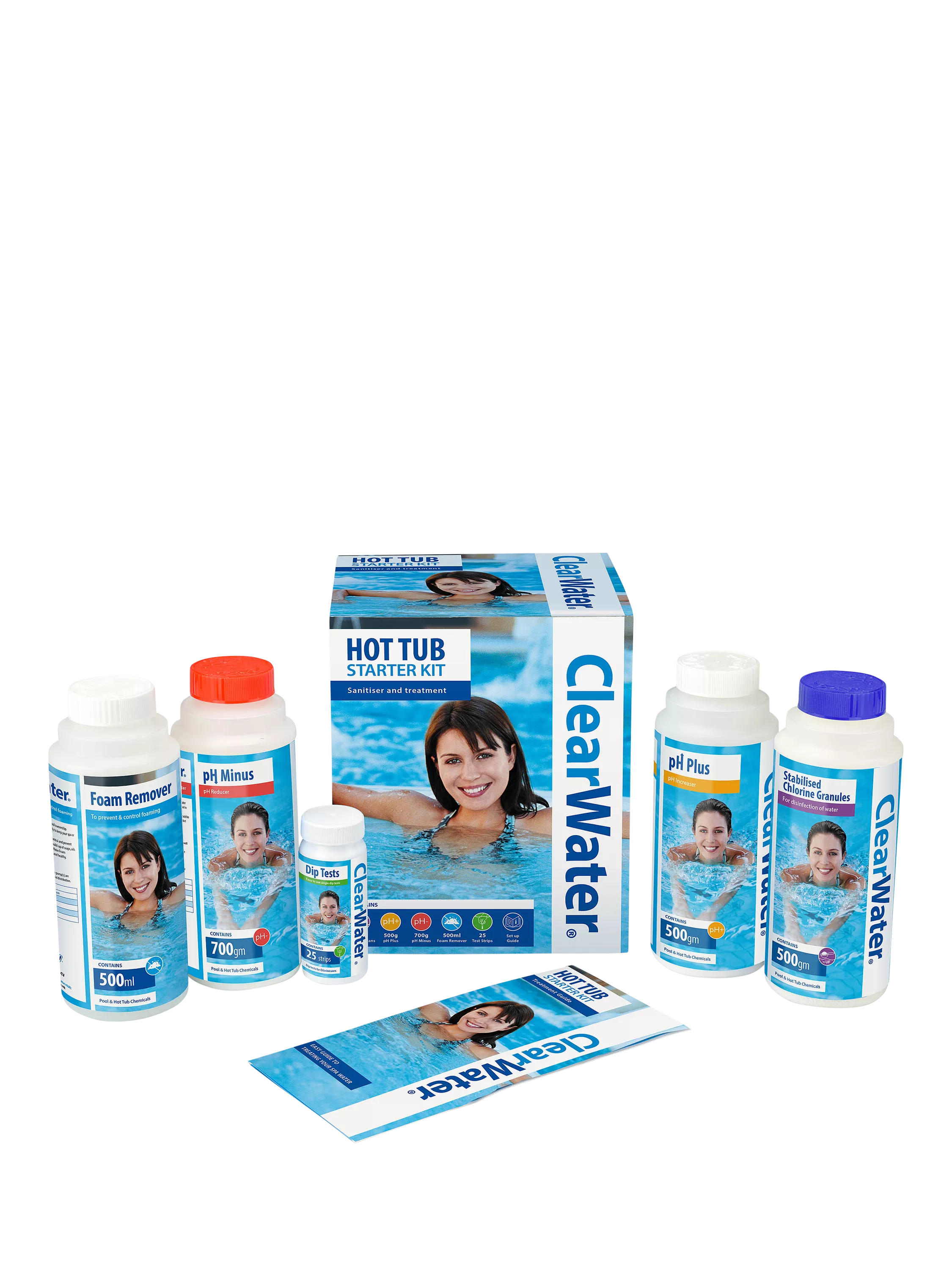 Clearwater hot tub chemical starter kit, UK version
