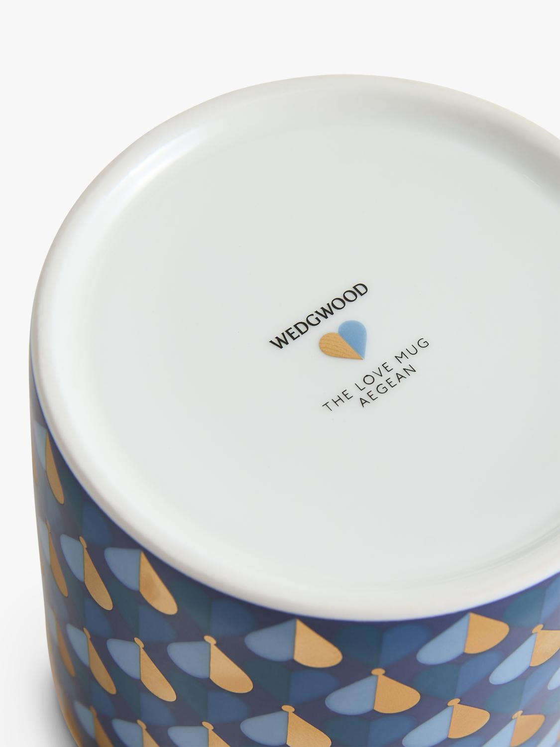 Wedgwood bone china desk mug heart motifs Aegean 330ml, UK version