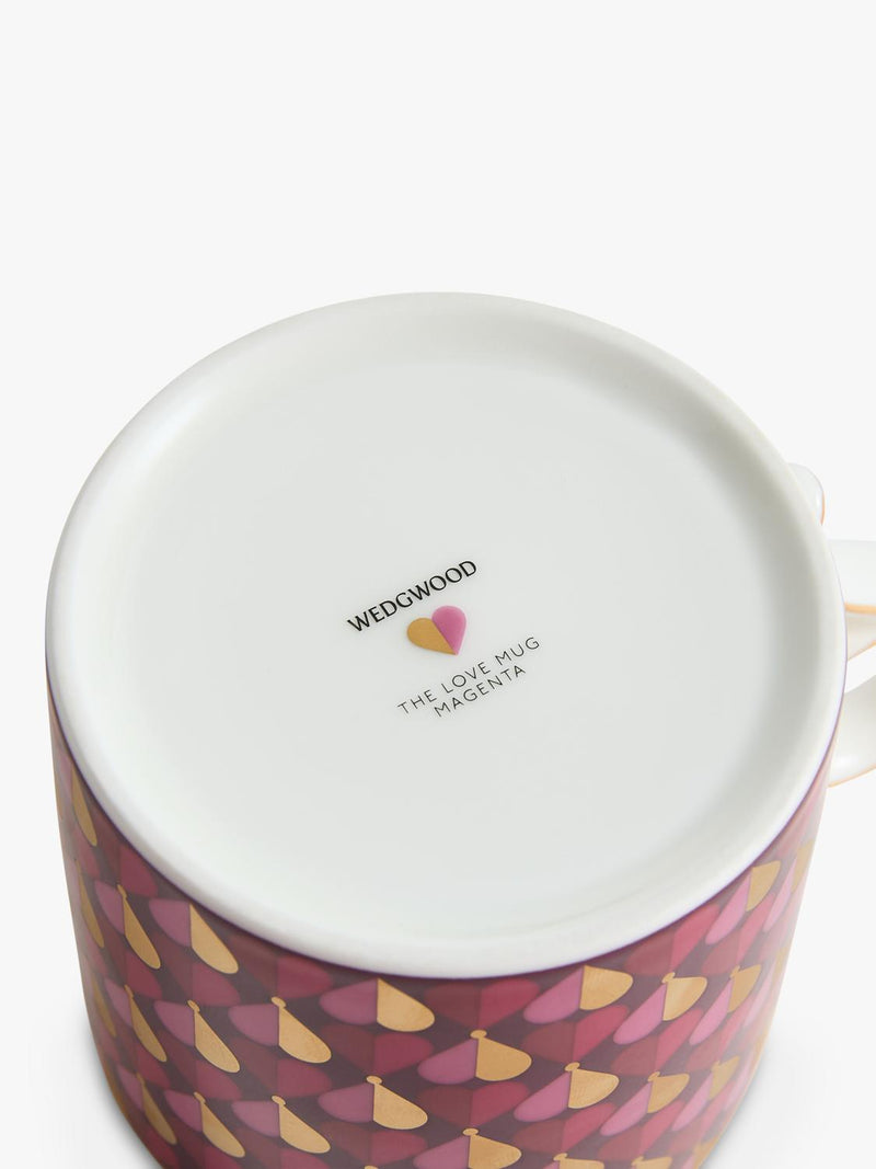 Wedgwood Love bone china desk mug 330ml magenta - British product