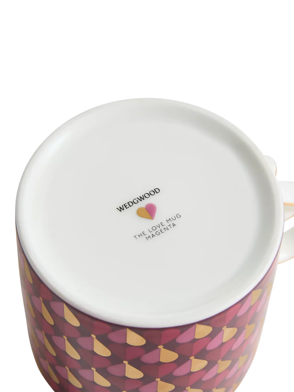 Wedgwood Love bone china desk mug 330ml magenta - British product