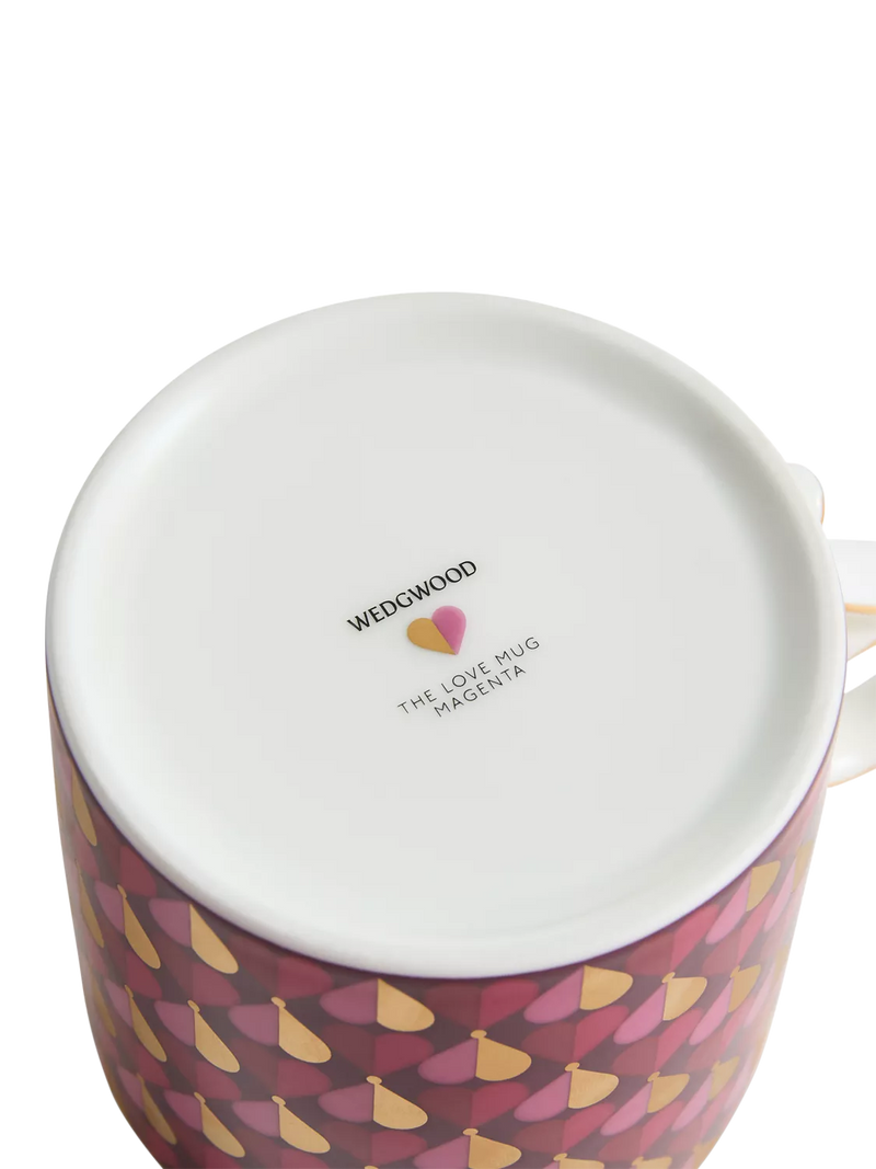 Wedgwood Love bone china desk mug 330ml magenta - British product
