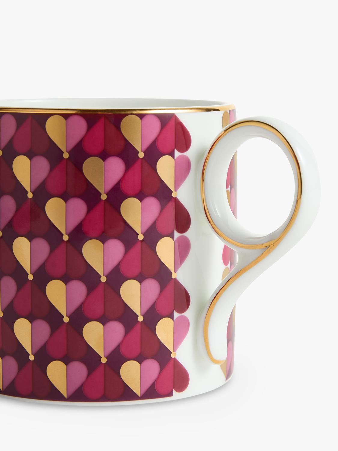 Wedgwood Love bone china desk mug 330ml magenta - British product