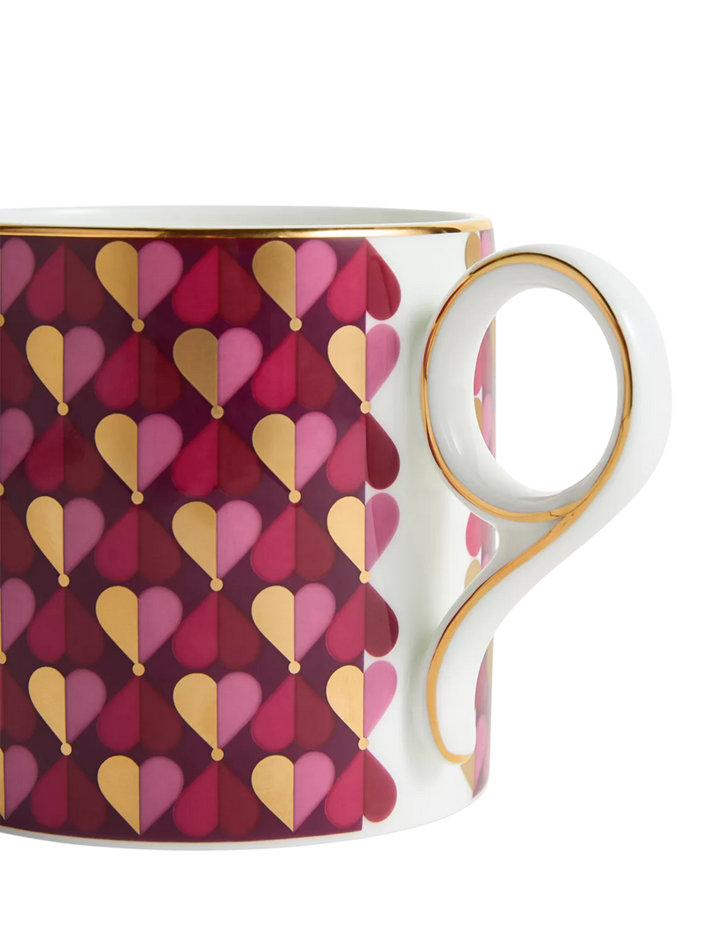 Wedgwood Love bone china desk mug 330ml magenta - British product