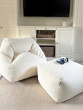 rucomfy cream Ottoman Beanbag, imported from the UK