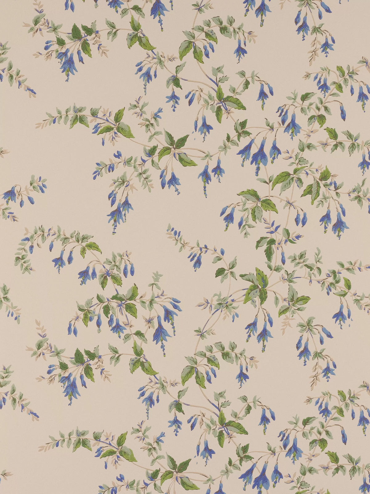 Colefax and Fowler Fuchsia floral wallpaper W68.5cm L10m, imported from the UK