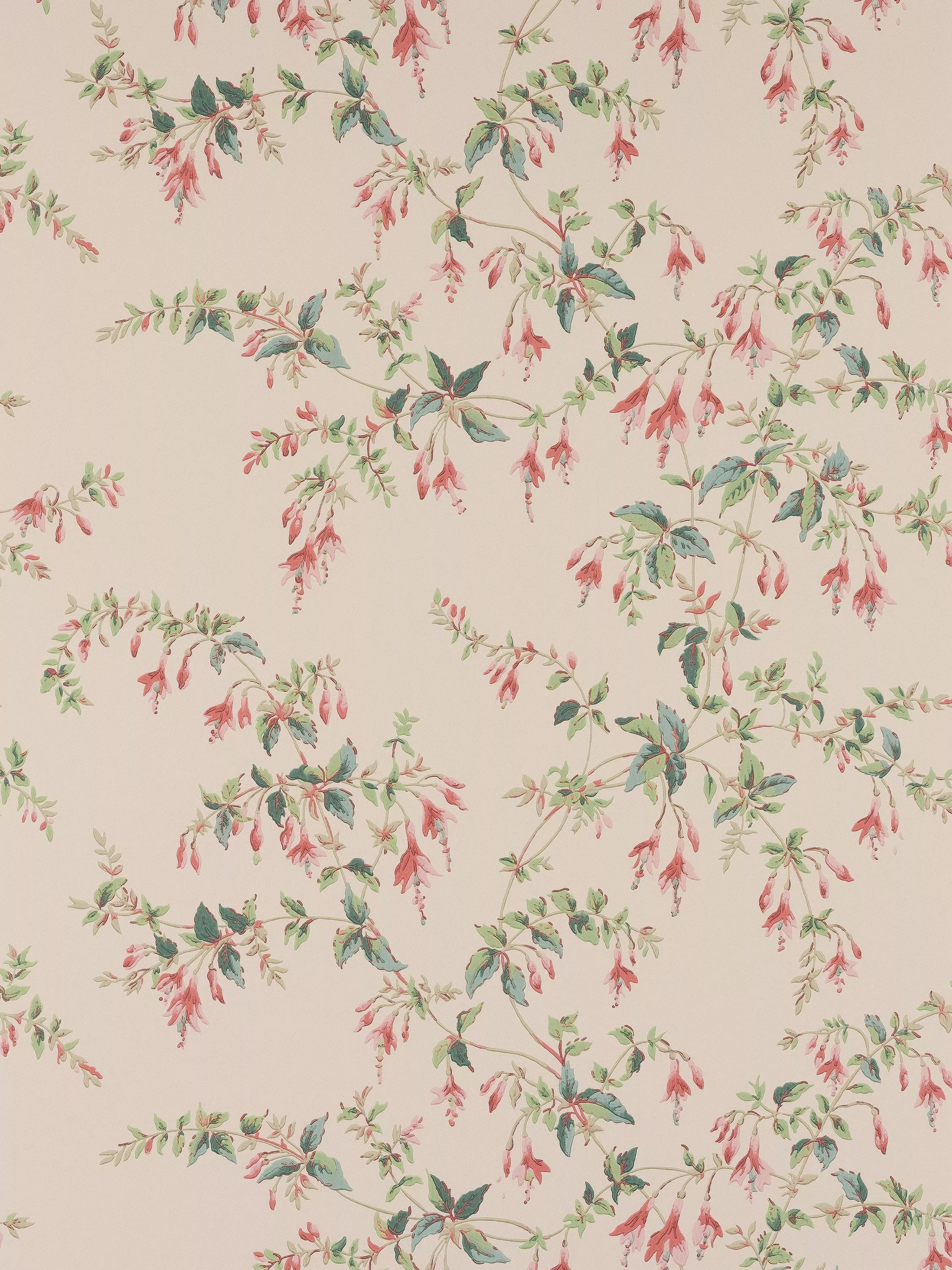 Colefax and Fowler Fuchsia Floral Wallpaper 68.5cm x 10m