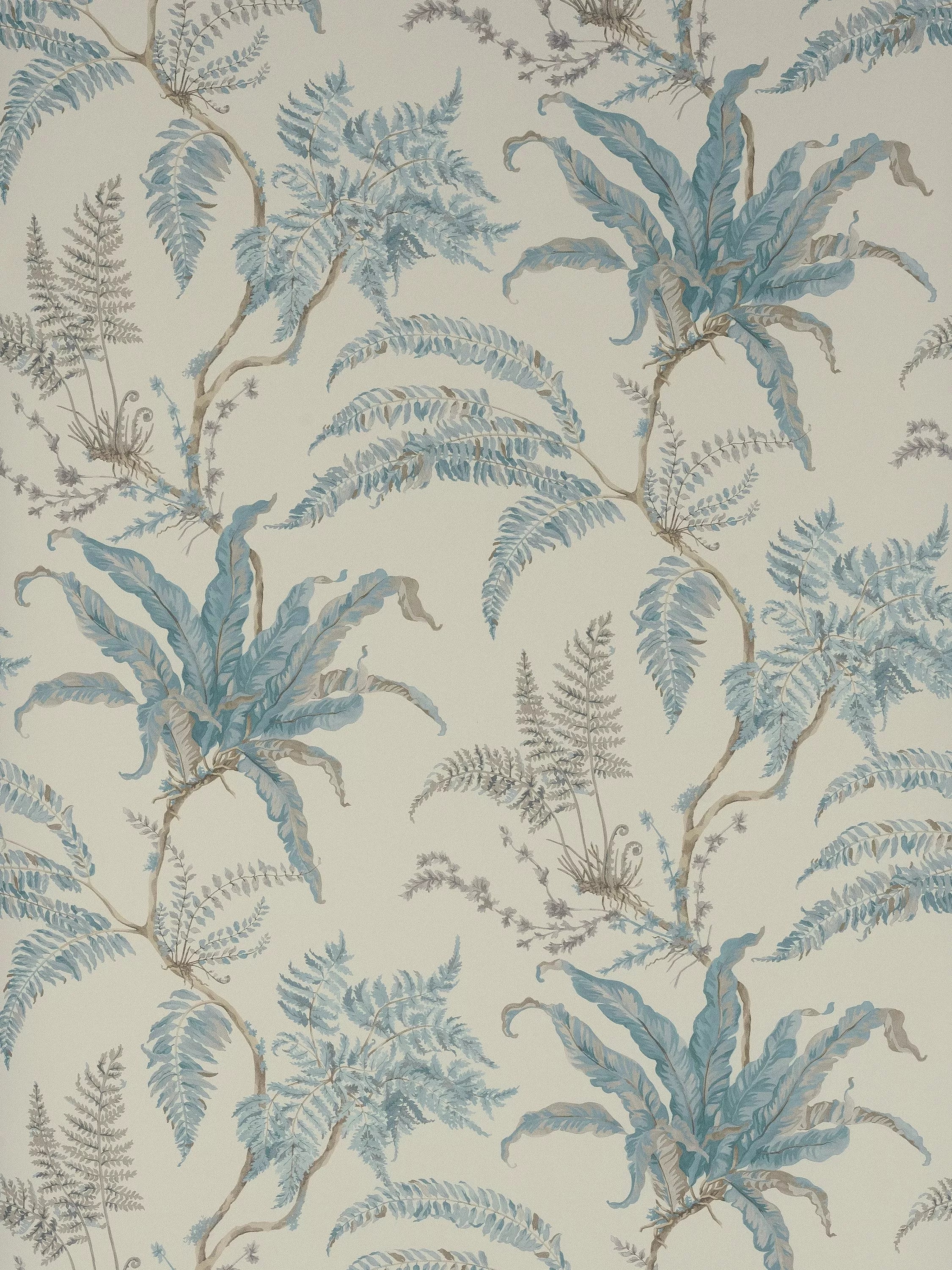 Colefax & Fowler Woodfern fern pattern wallpaper, UK version