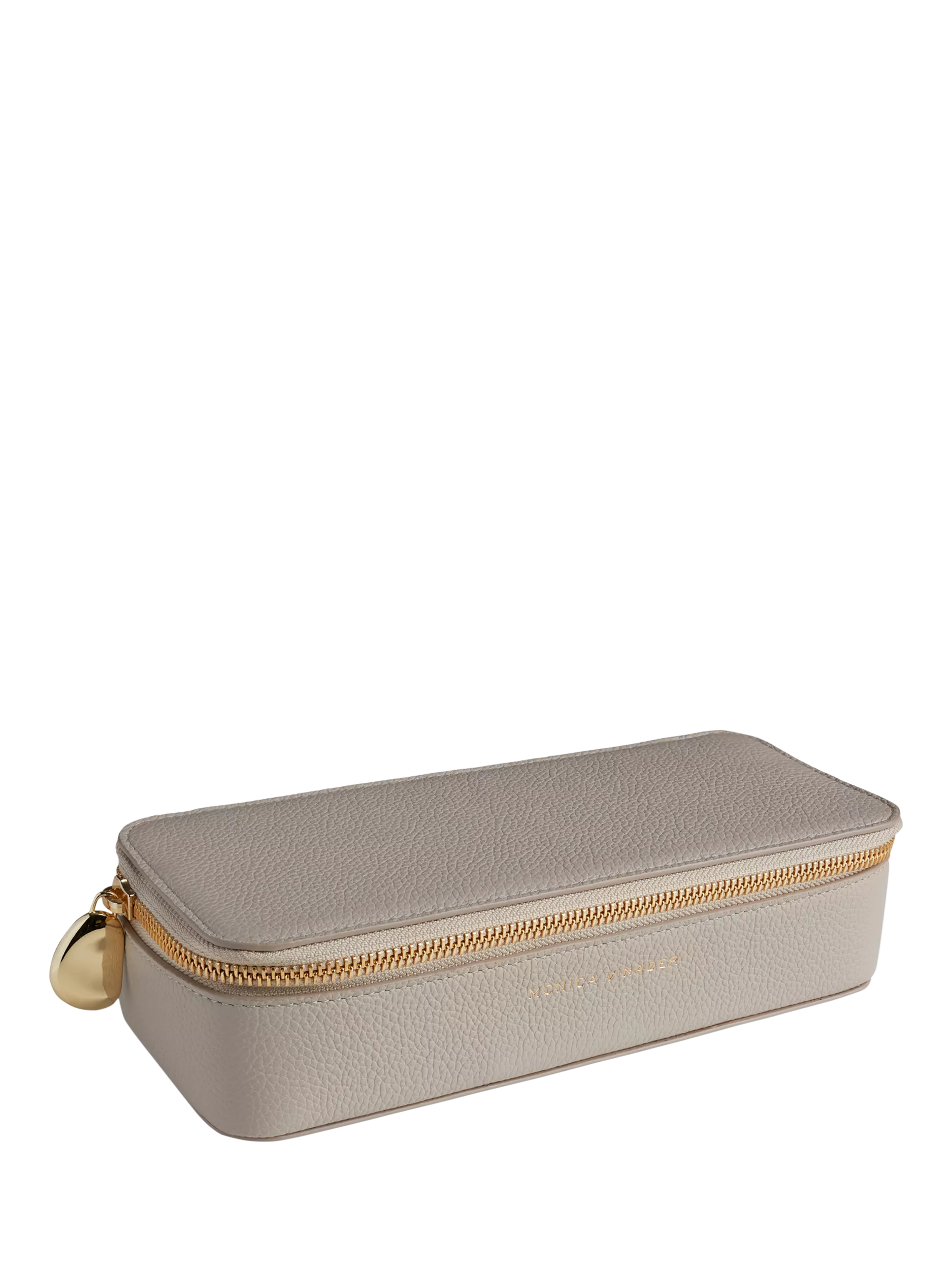 Monica Vinader grey zipped jewellery box 23cm (British brand)