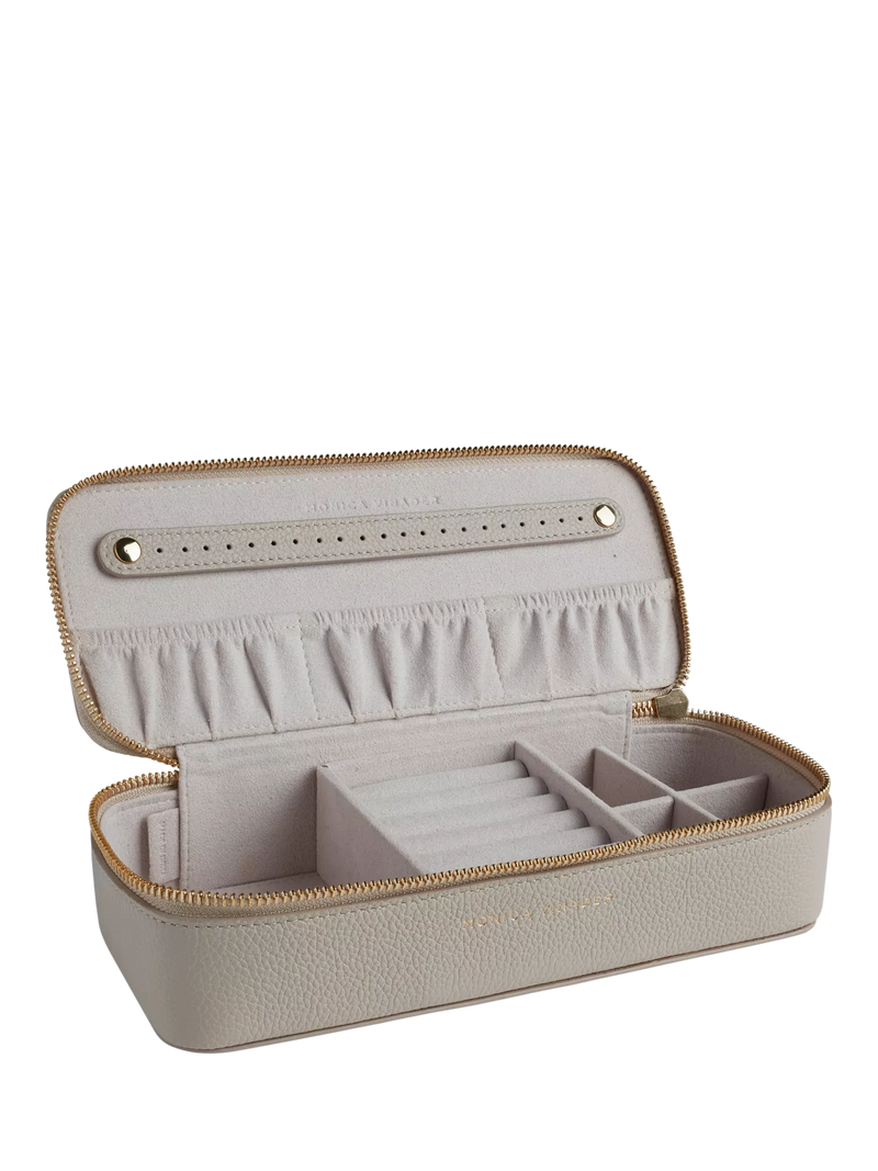 Monica Vinader grey zipped jewellery box 23cm (British brand)