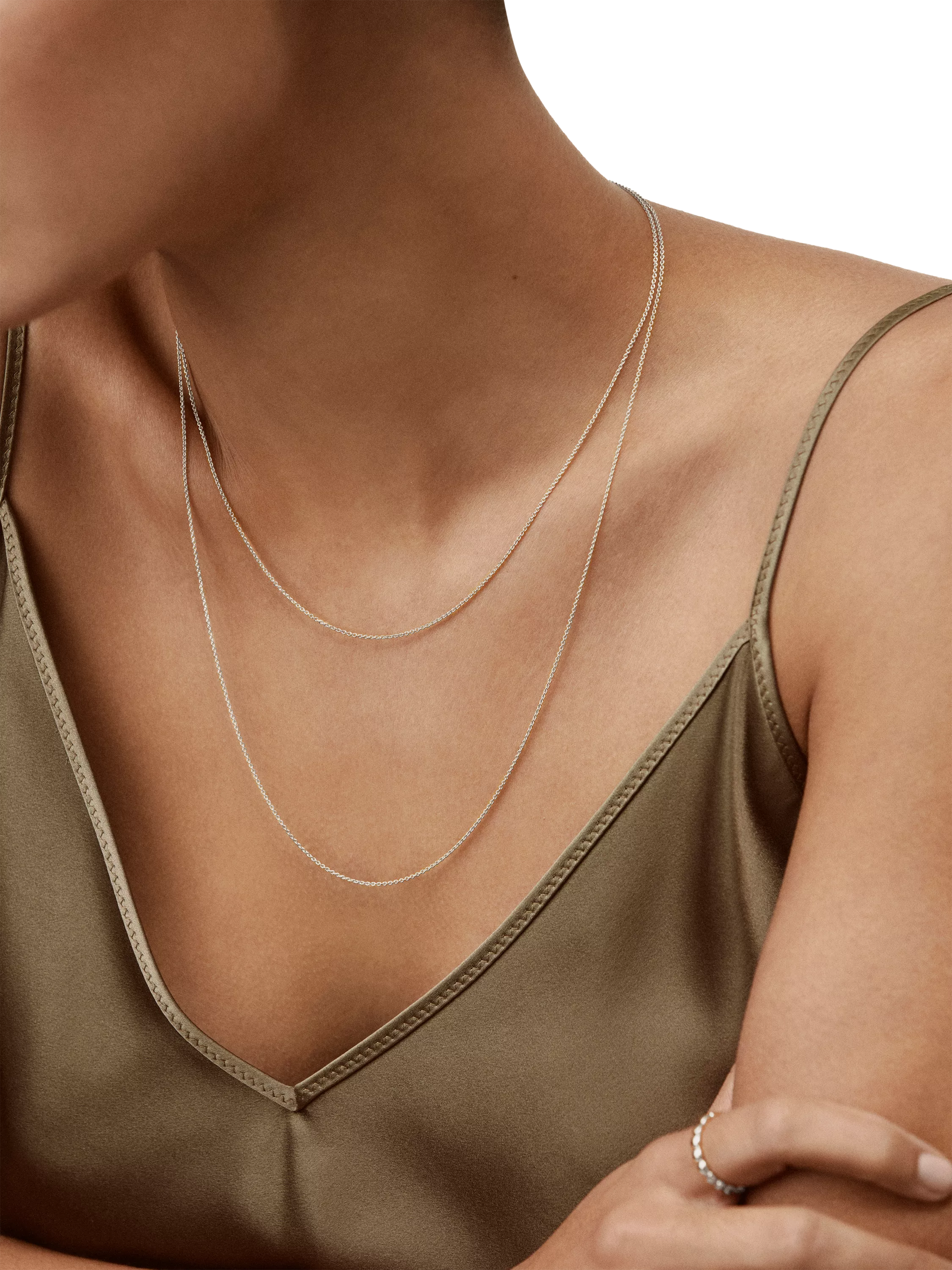 Monica Vinader fine chain necklace 43cm, UK version