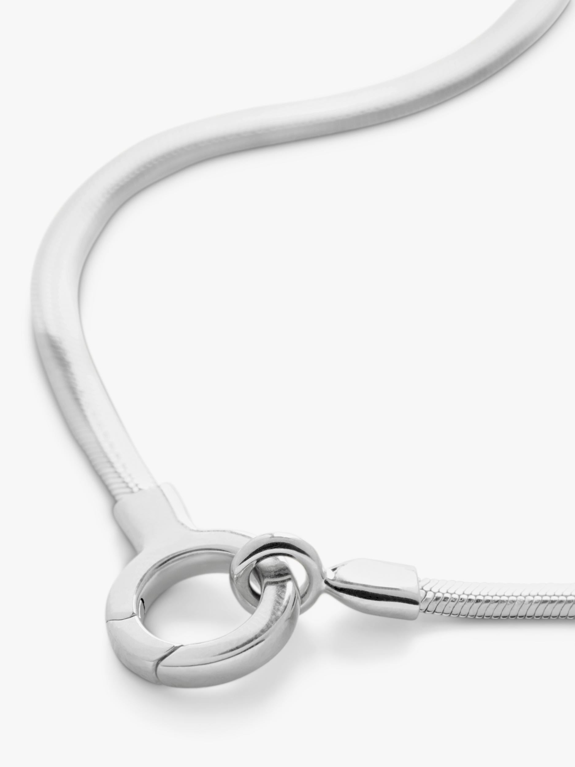Monica Vinader sterling silver snake necklace 45.5cm (British brand)