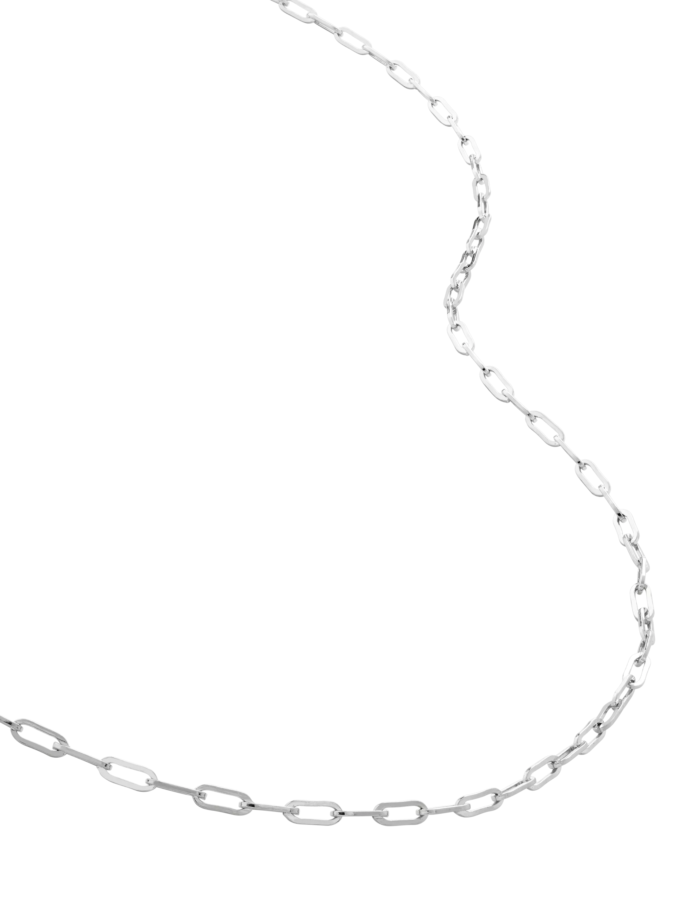 Monica Vinader sterling silver paperclip chain necklace, UK version