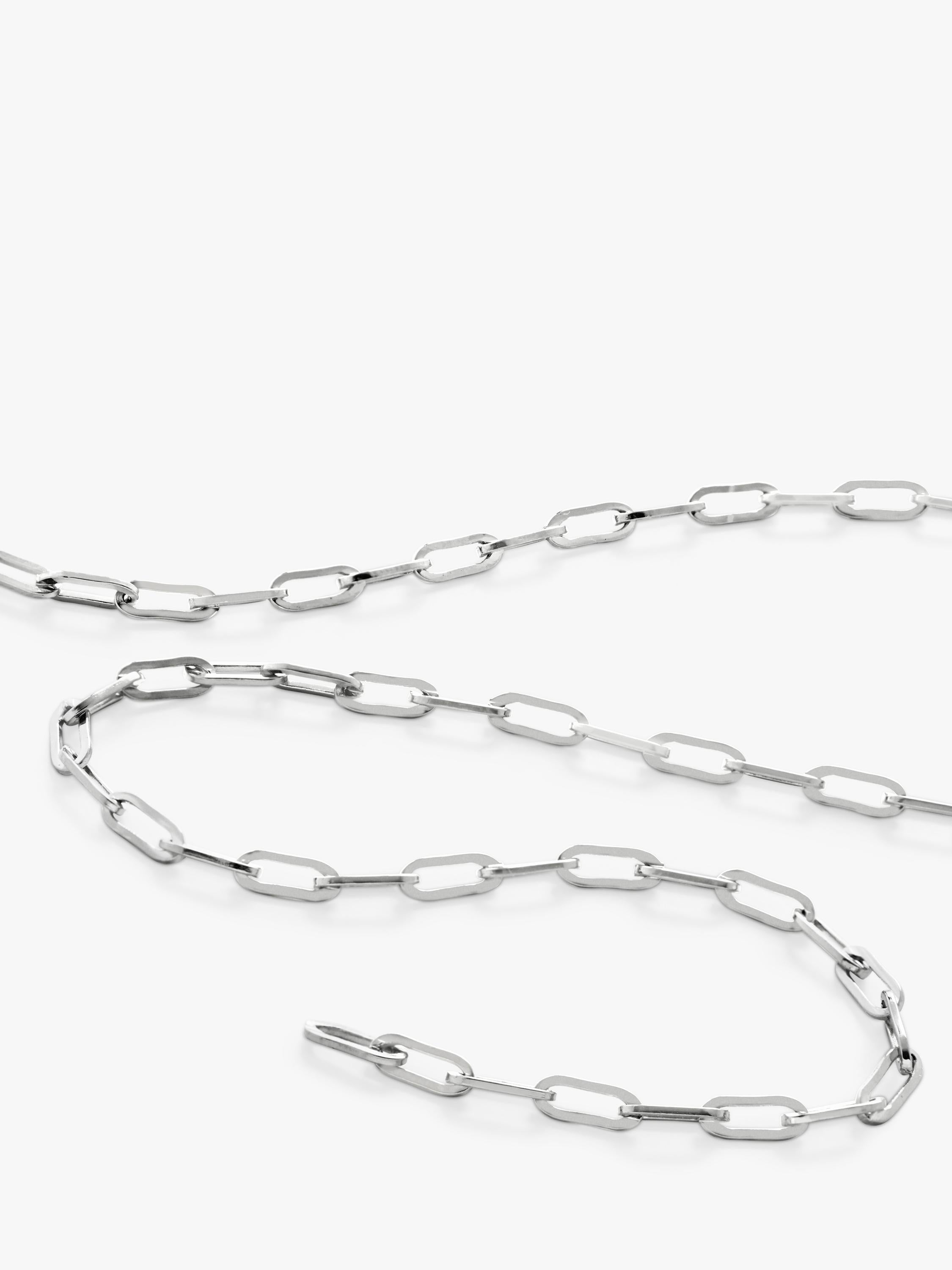 Monica Vinader sterling silver paperclip chain necklace, UK version