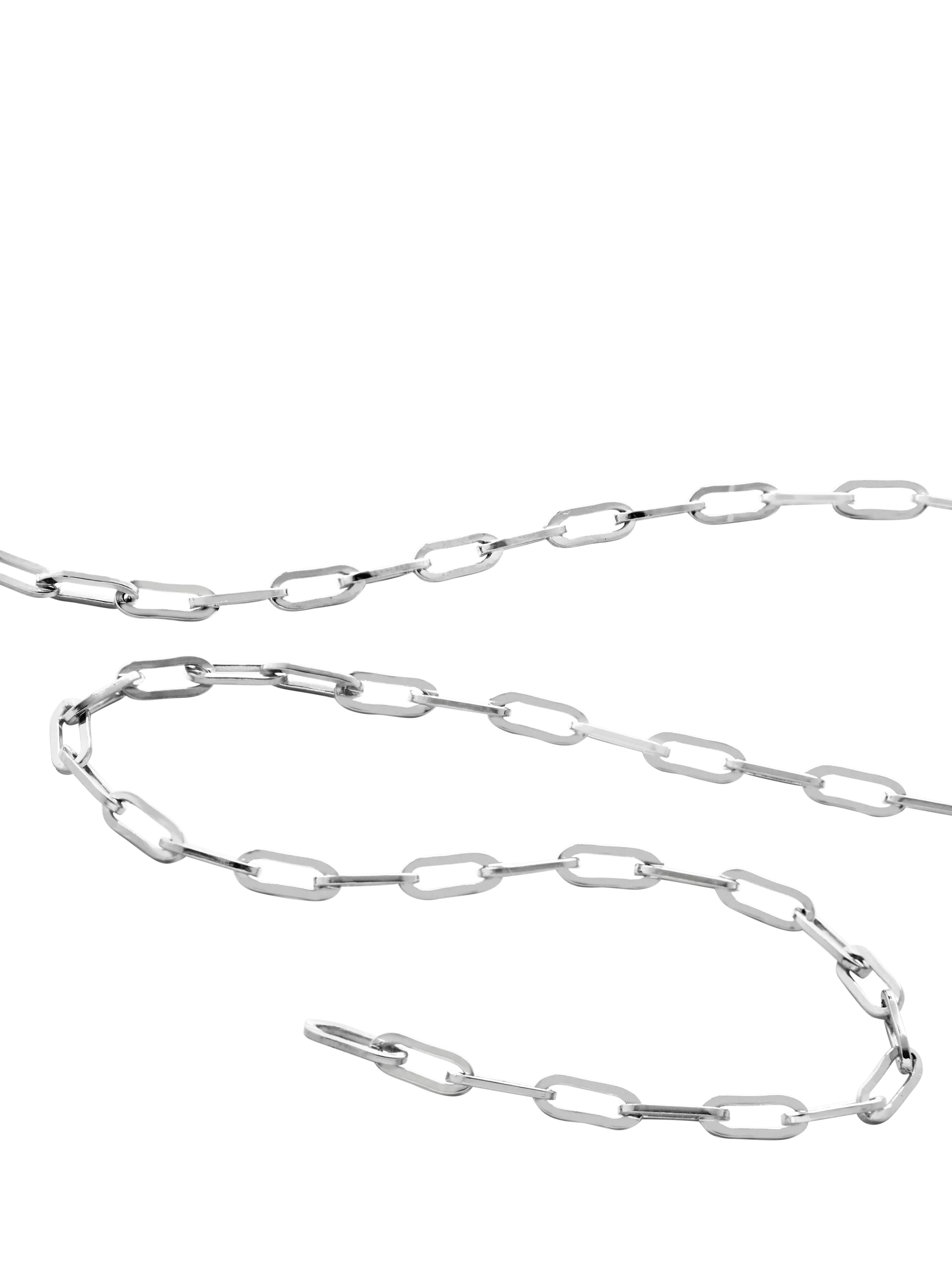 Monica Vinader sterling silver paperclip chain necklace, UK version