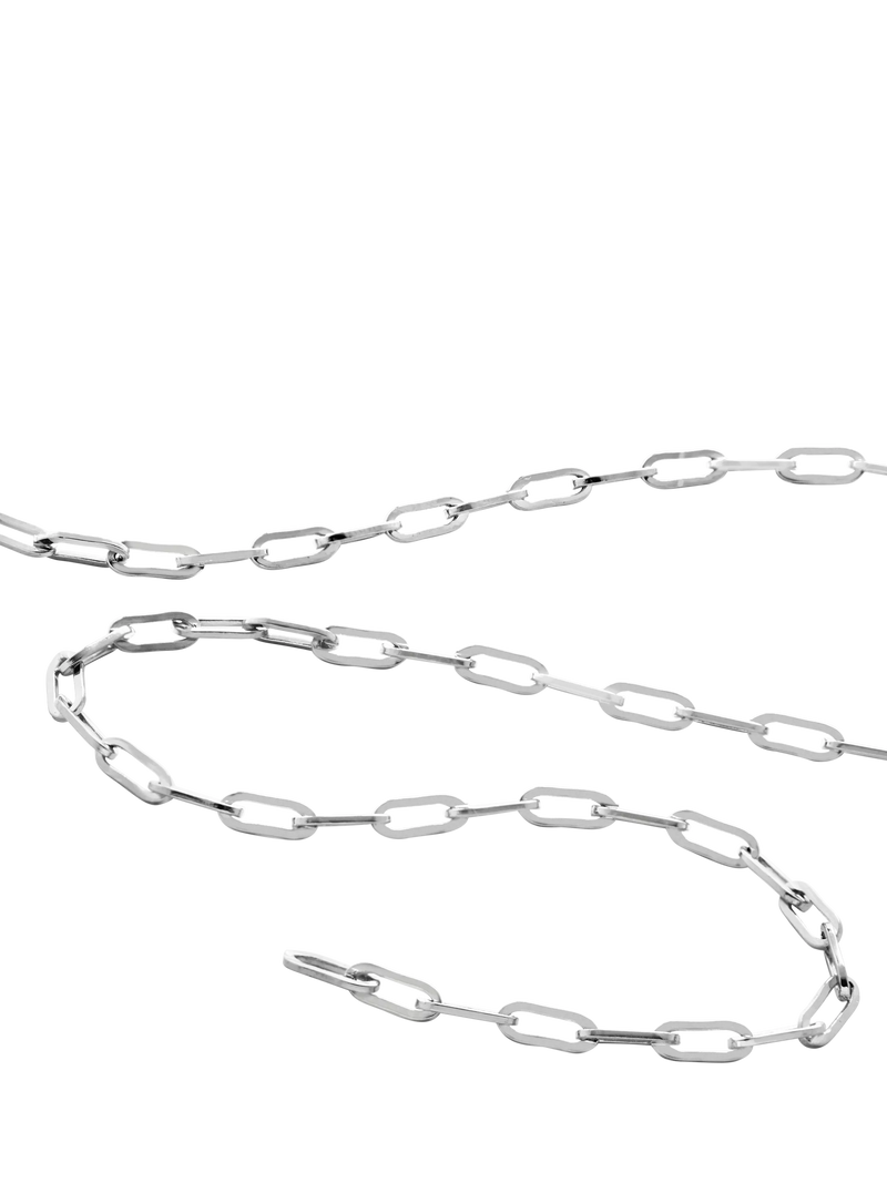 Monica Vinader sterling silver paperclip chain necklace, UK version
