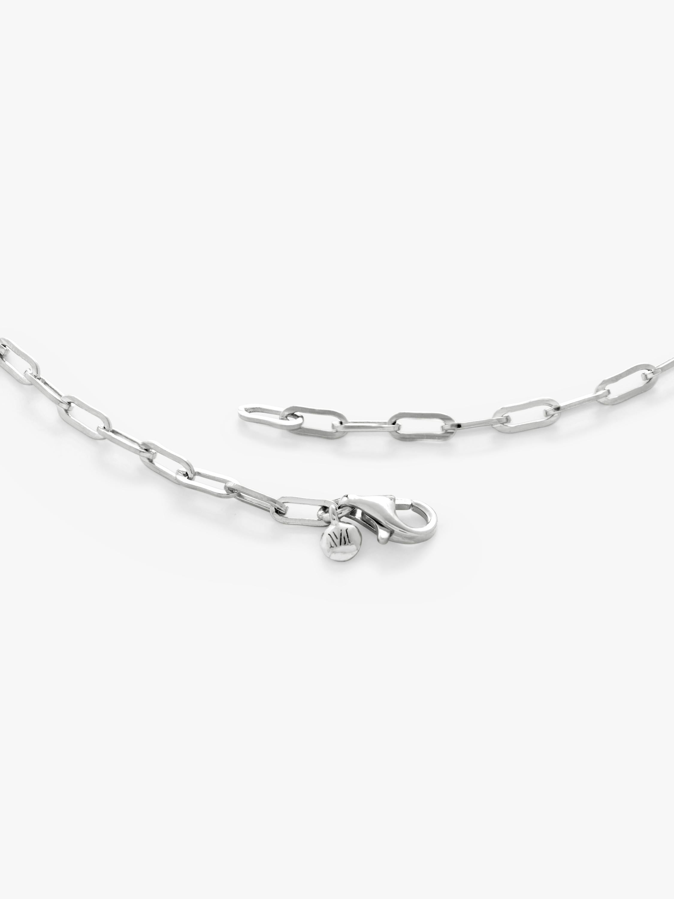 Monica Vinader sterling silver paperclip chain necklace, UK version