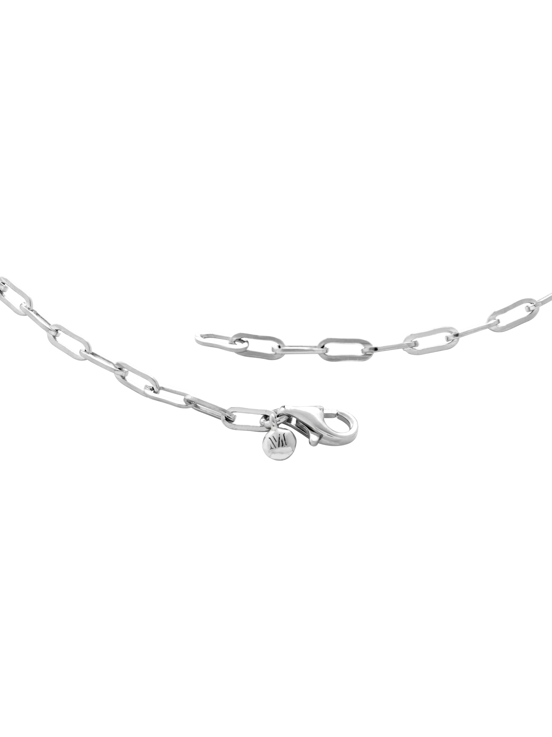 Monica Vinader sterling silver paperclip chain necklace, UK version