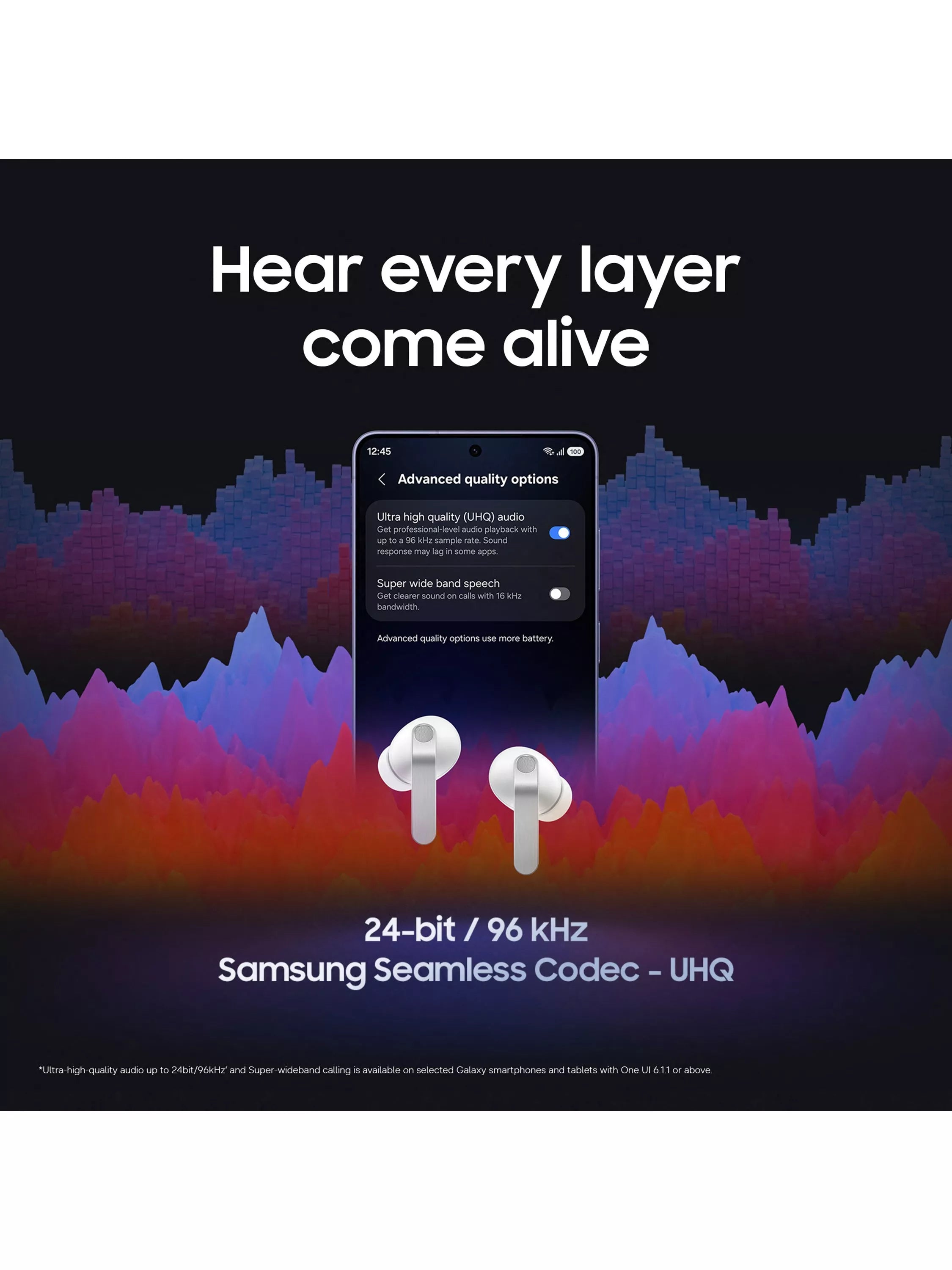 Samsung Galaxy Buds4 Pro true wireless earbuds, imported from the UK