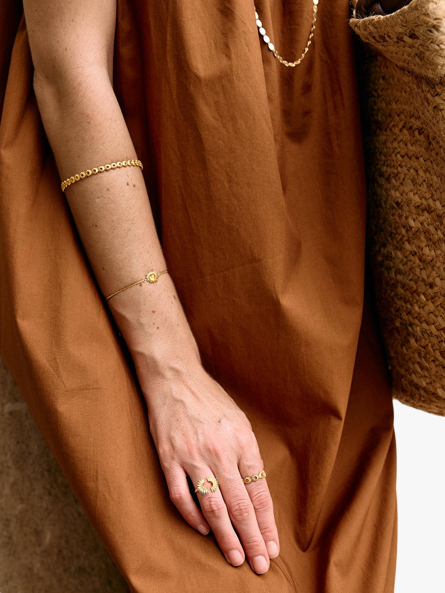 Rachel Jackson London citrine sunshine bracelet gold - British product