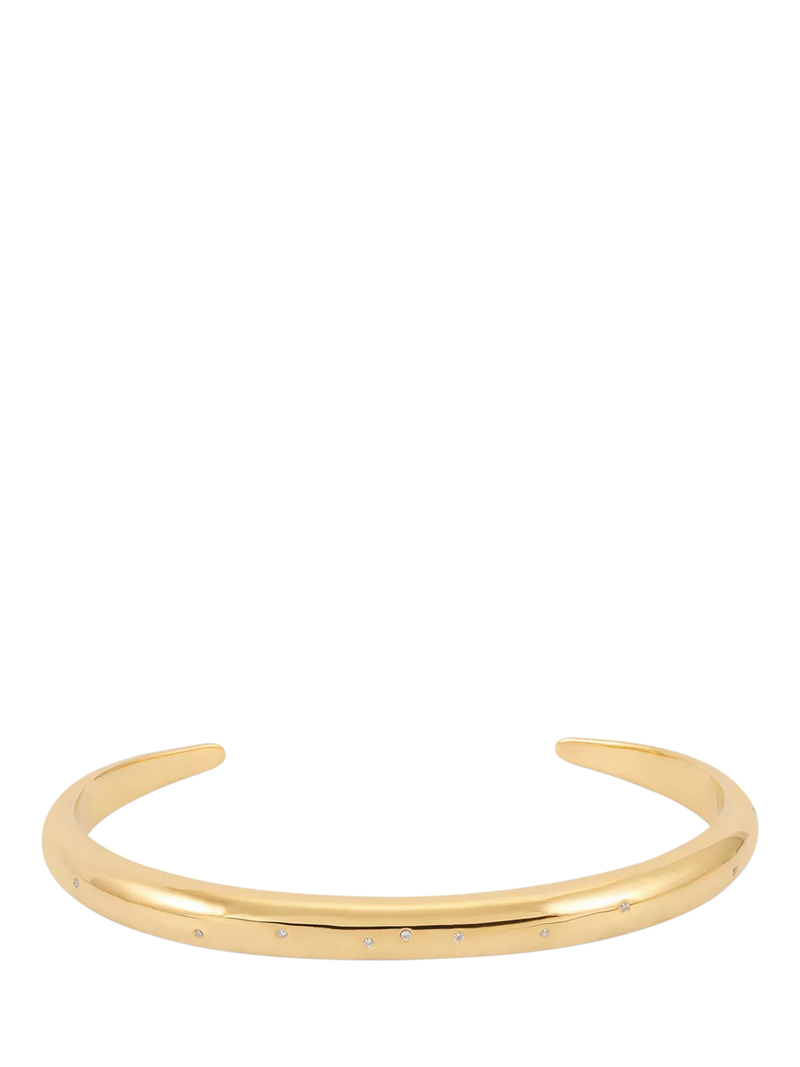 Rachel Jackson London white sapphire gold bangle 42mm, UK version