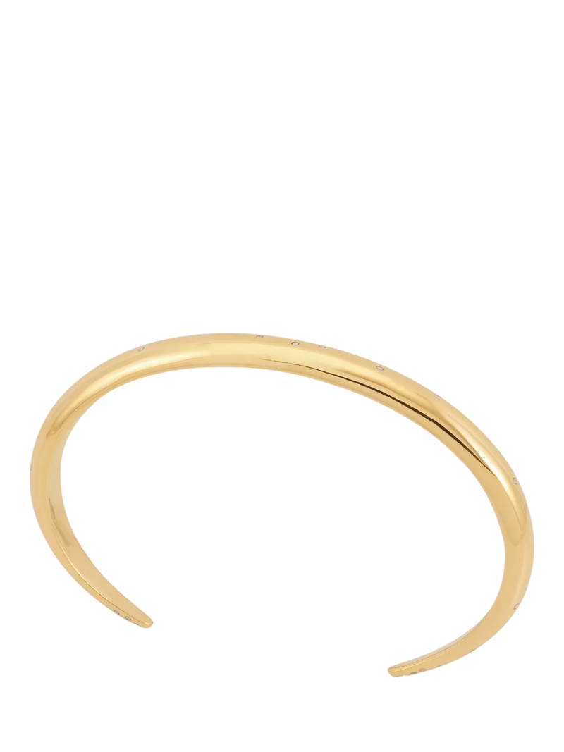 Rachel Jackson London white sapphire gold bangle 42mm, UK version