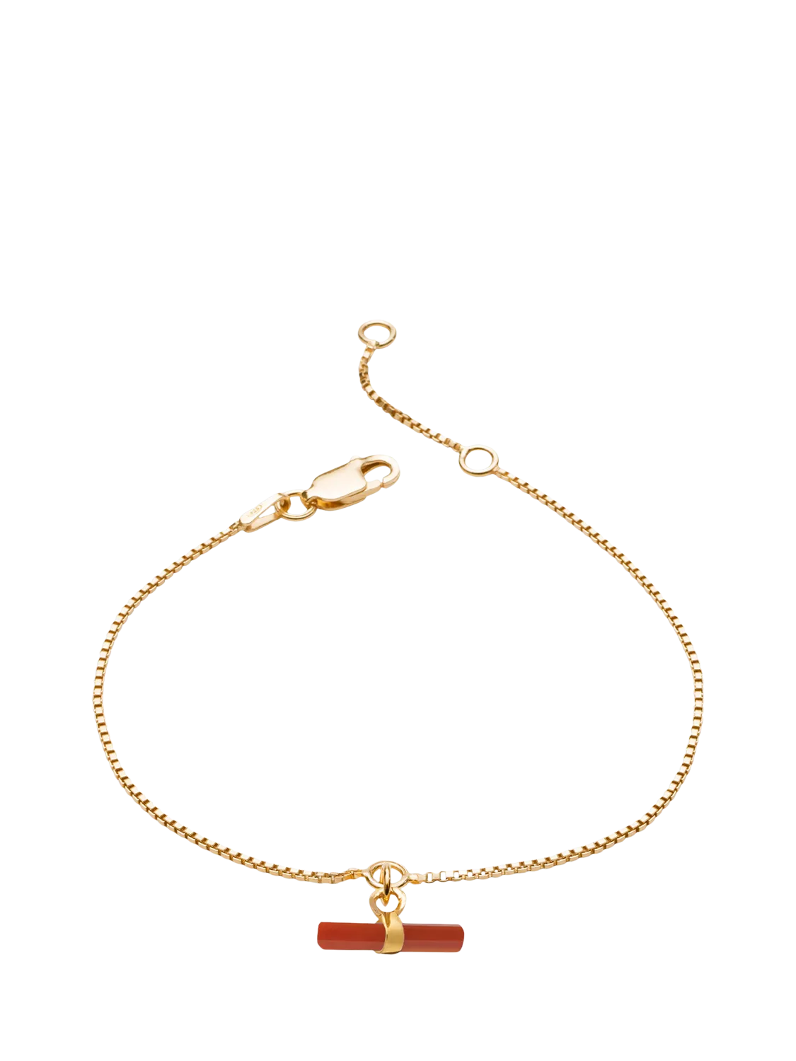 Rachel Jackson London Vitality Carnelian T-Bar Bracelet, UK version