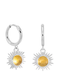 Rachel Jackson London citrine huggie hoop earrings 9.5mm, UK version