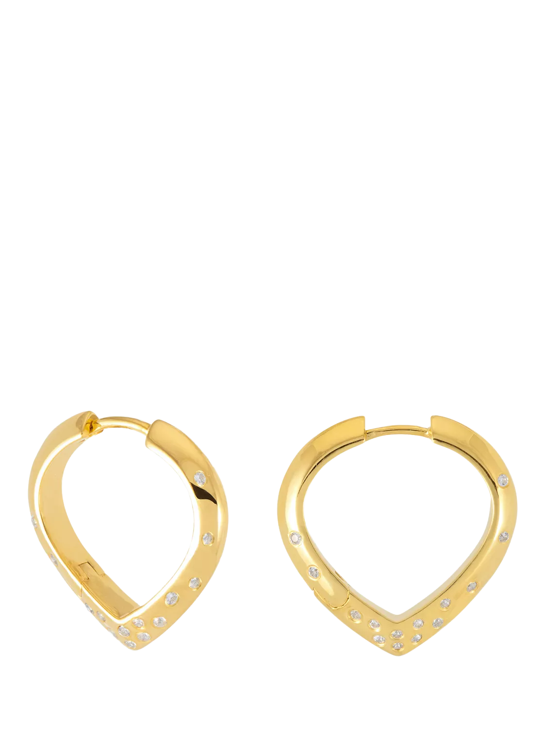 Rachel Jackson London Mini Imagine white sapphire hoop earrings, UK version