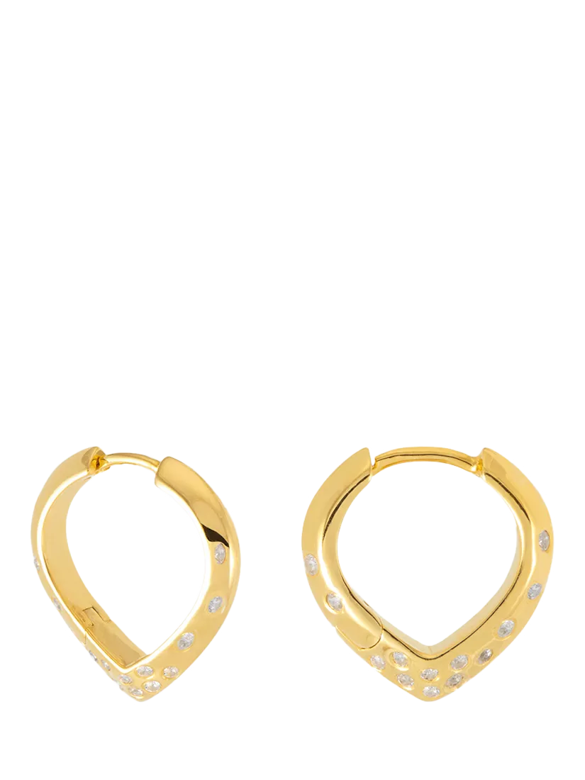 Rachel Jackson London Mini Imagine hoop earrings 12mm white sapphire, UK version