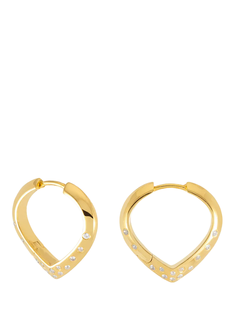 Rachel Jackson London mini hoop earrings white sapphire 16.5mm, UK version