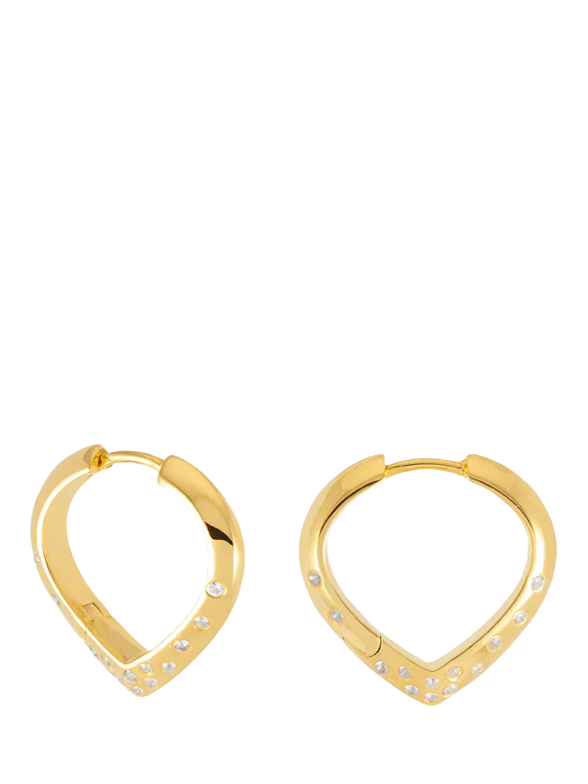 Rachel Jackson London mini hoop earrings white sapphire 16.5mm, UK version